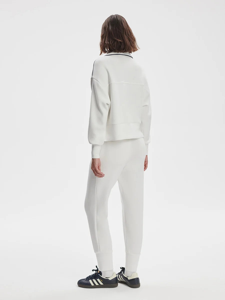 THE SLIM CUFF PANT 27.5 IN WHITE