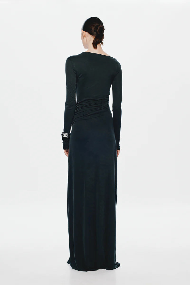 THE 'GLACIER' LS DRESS IN BLACK