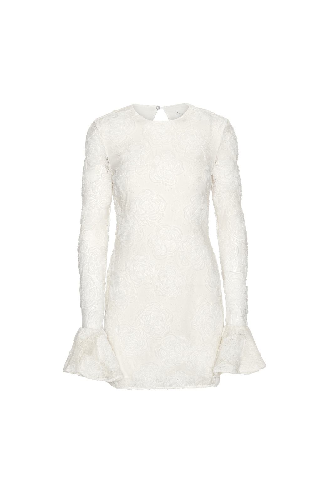 FLOWER MESH MINI DRESS