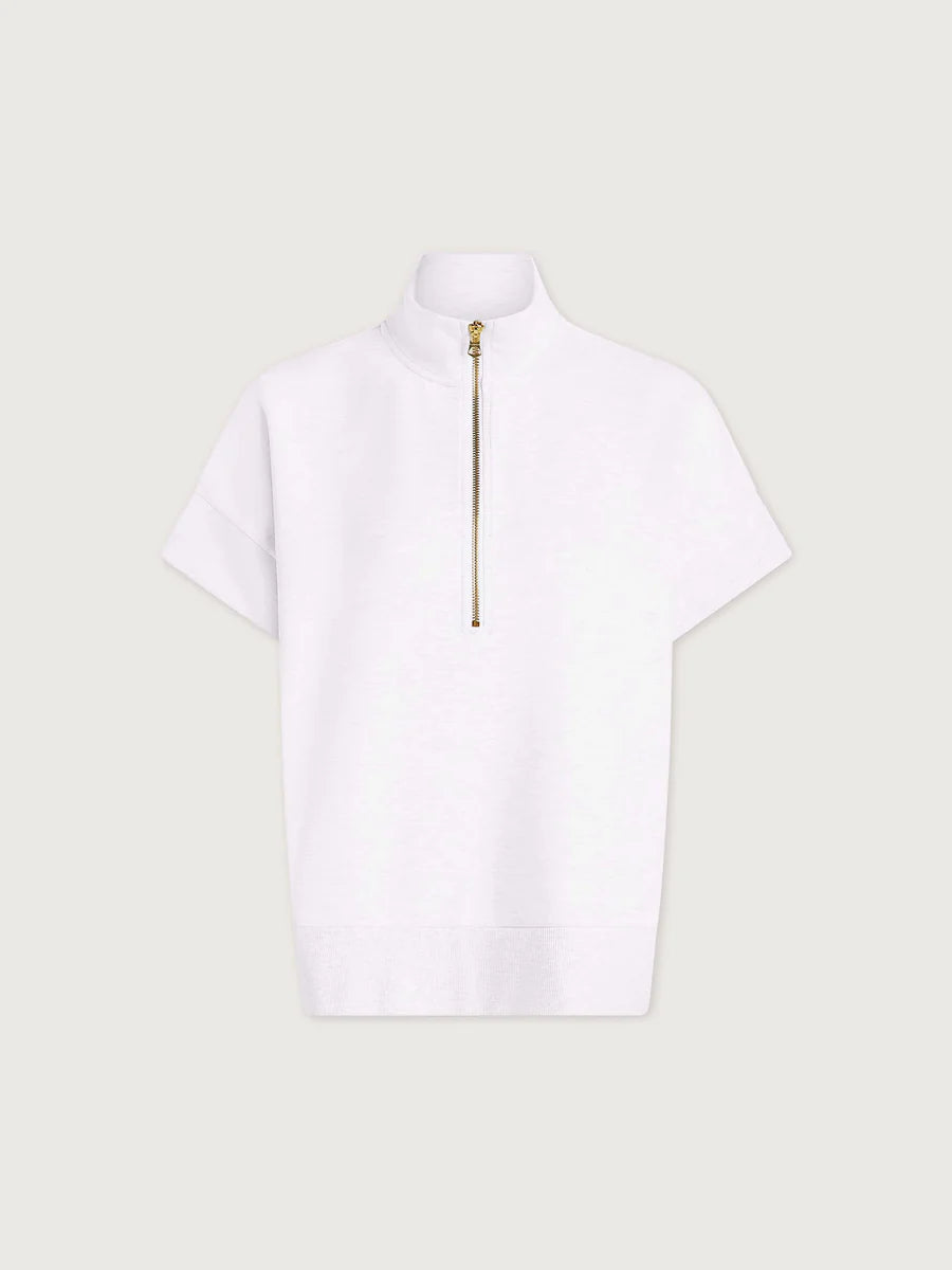 RITCHIE SHORT SLEEVE SWEAT IN WHITE