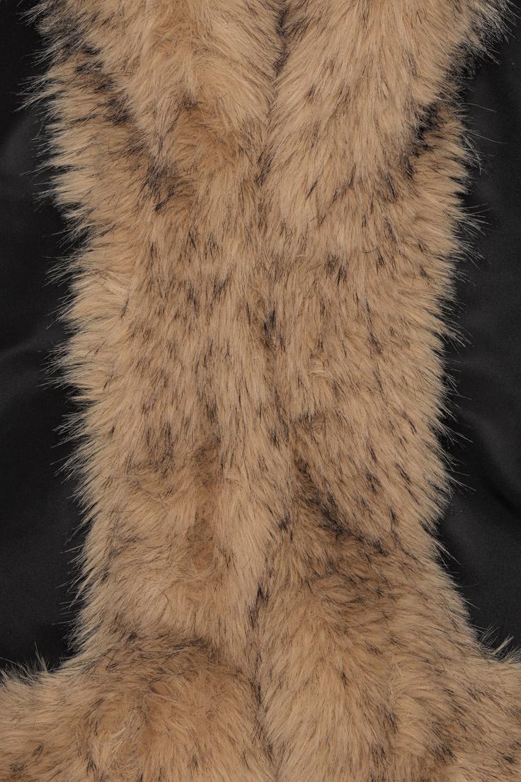 FAUX FUR COLLAR BOMBER JACKET