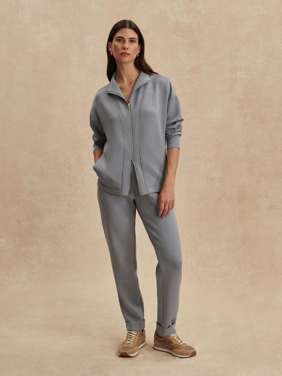 ARLENE ZIP THROUGH SWEAT IN WIND BLUE