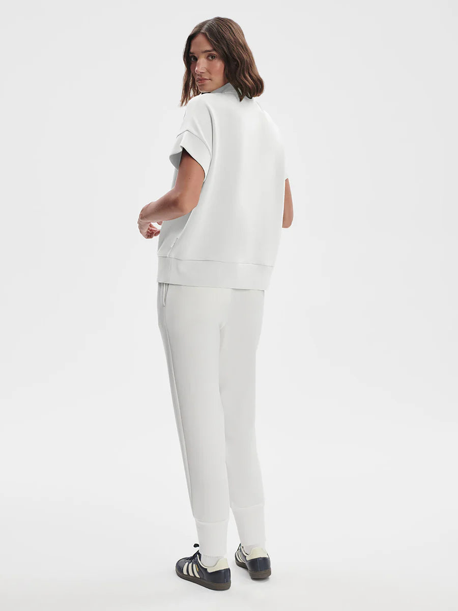 RITCHIE SHORT SLEEVE SWEAT IN WHITE