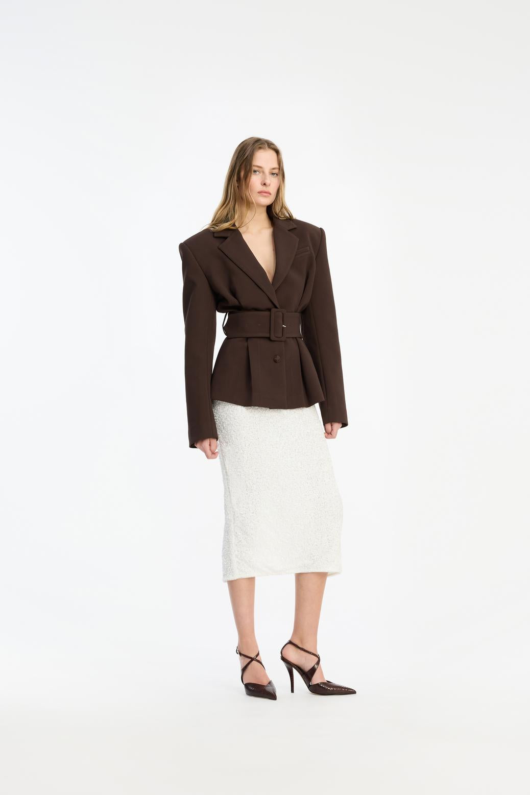 SUITING BELTED BLAZER
