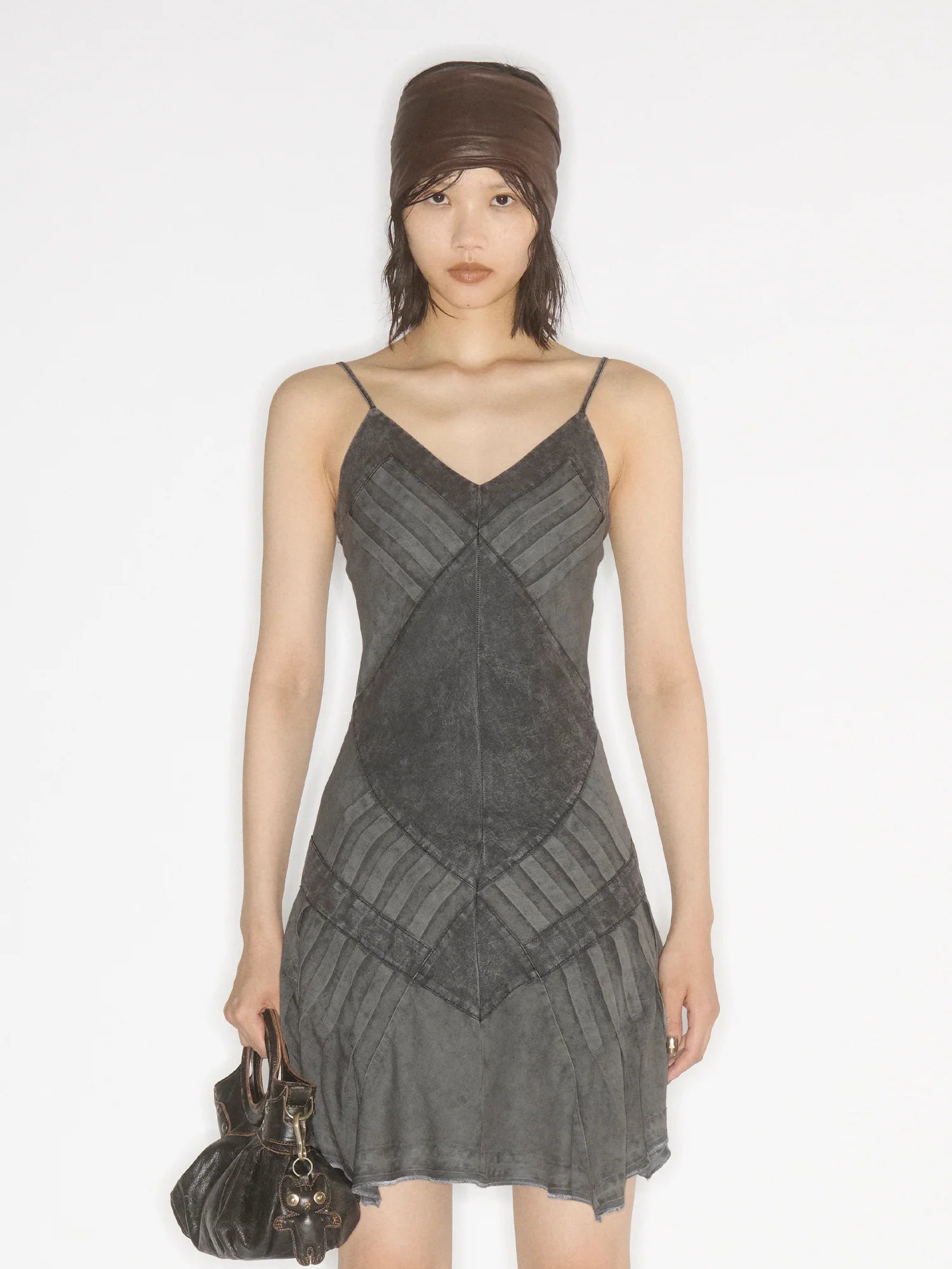 black denim cami dress Denim Bustier Dress - Black