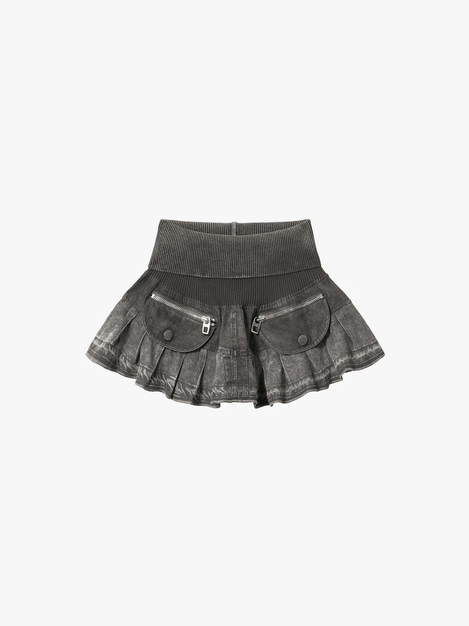 PATCHWORK DENIM SKIRT