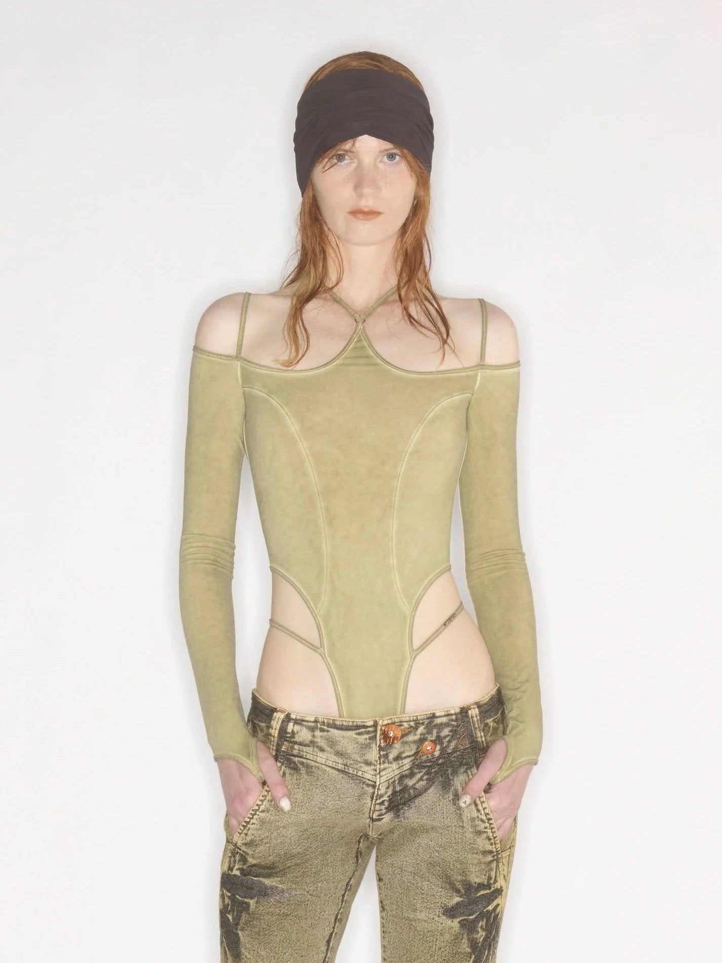 T SHIRT BODYSUIT GREEN
