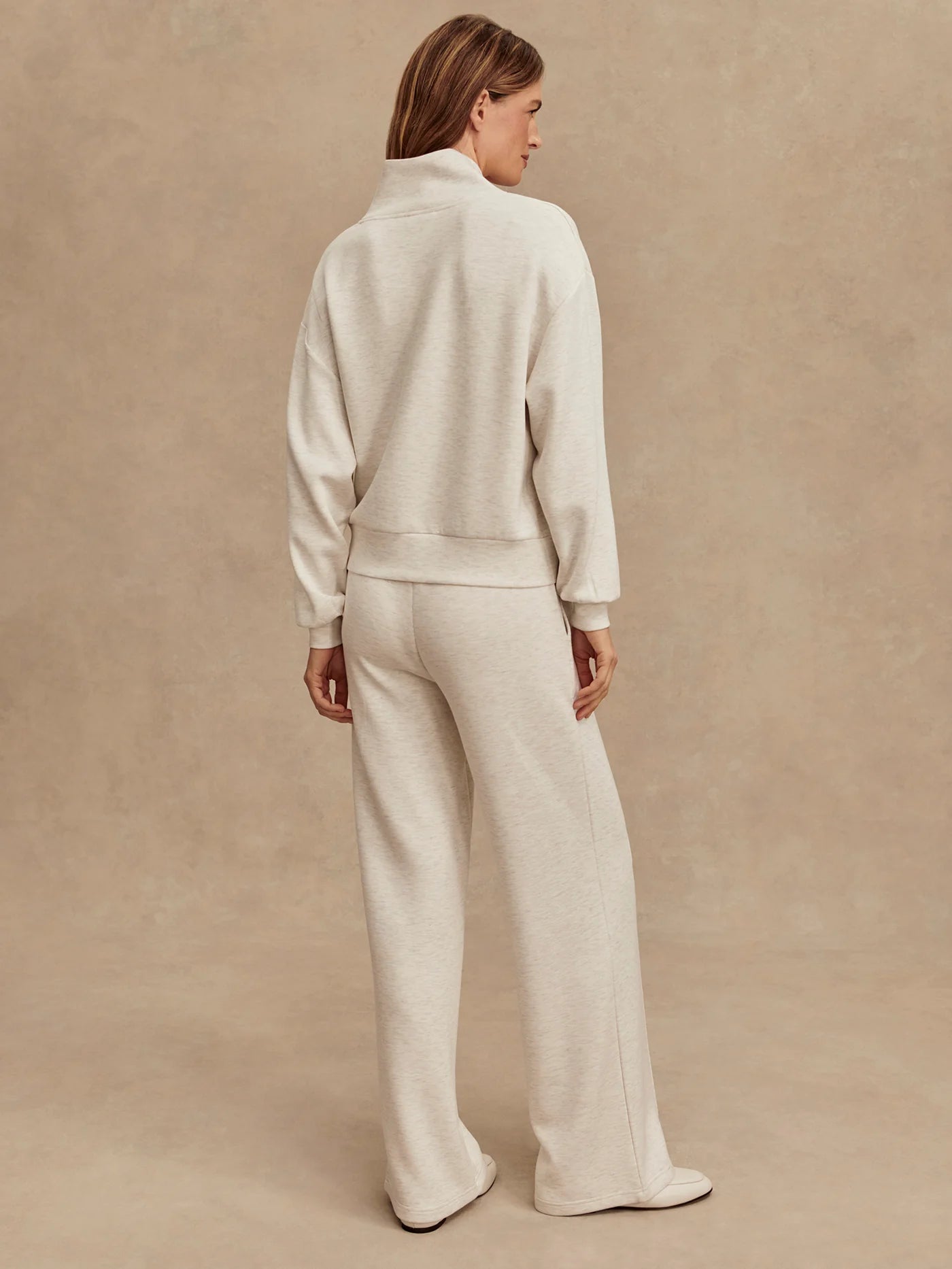THE WIDE LEG PANT 3O IVORY MARL