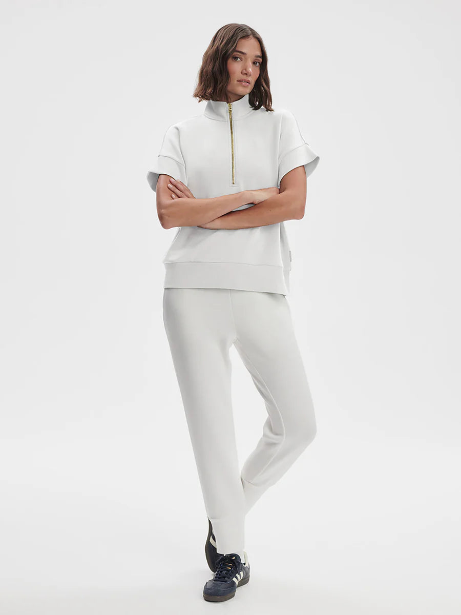 RITCHIE SHORT SLEEVE SWEAT IN WHITE