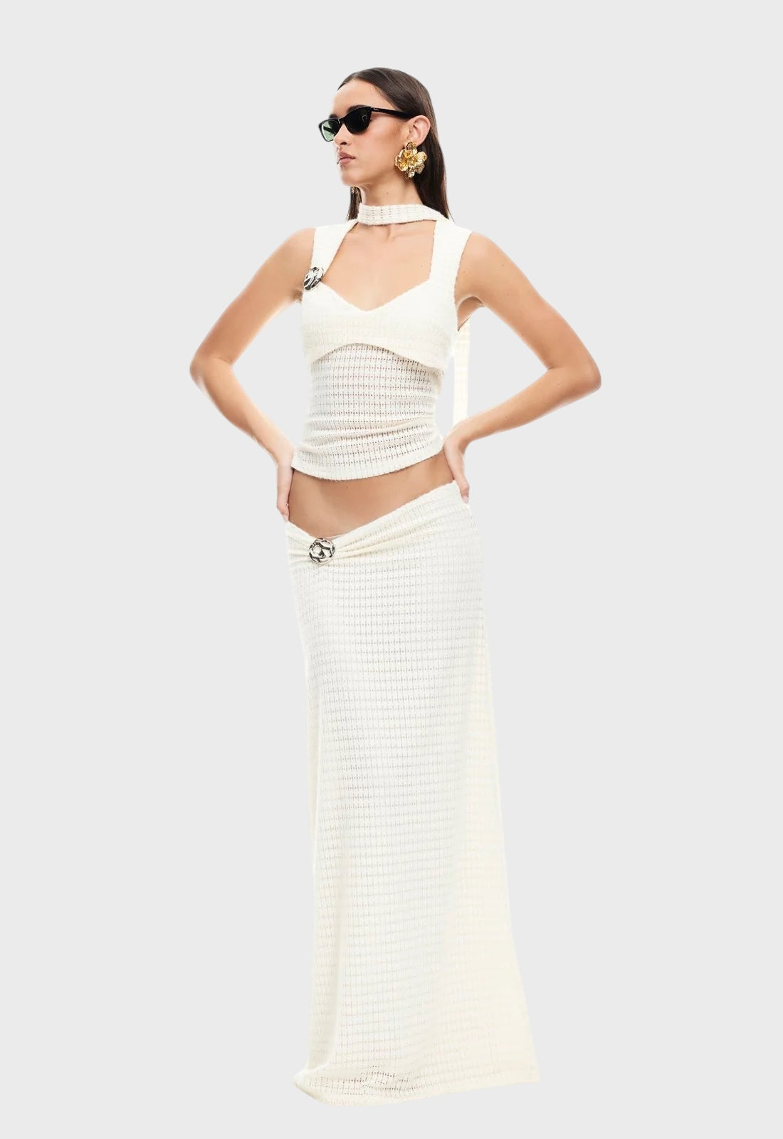 IN YOUR DREAMS MAXI SKIRT BEIGE