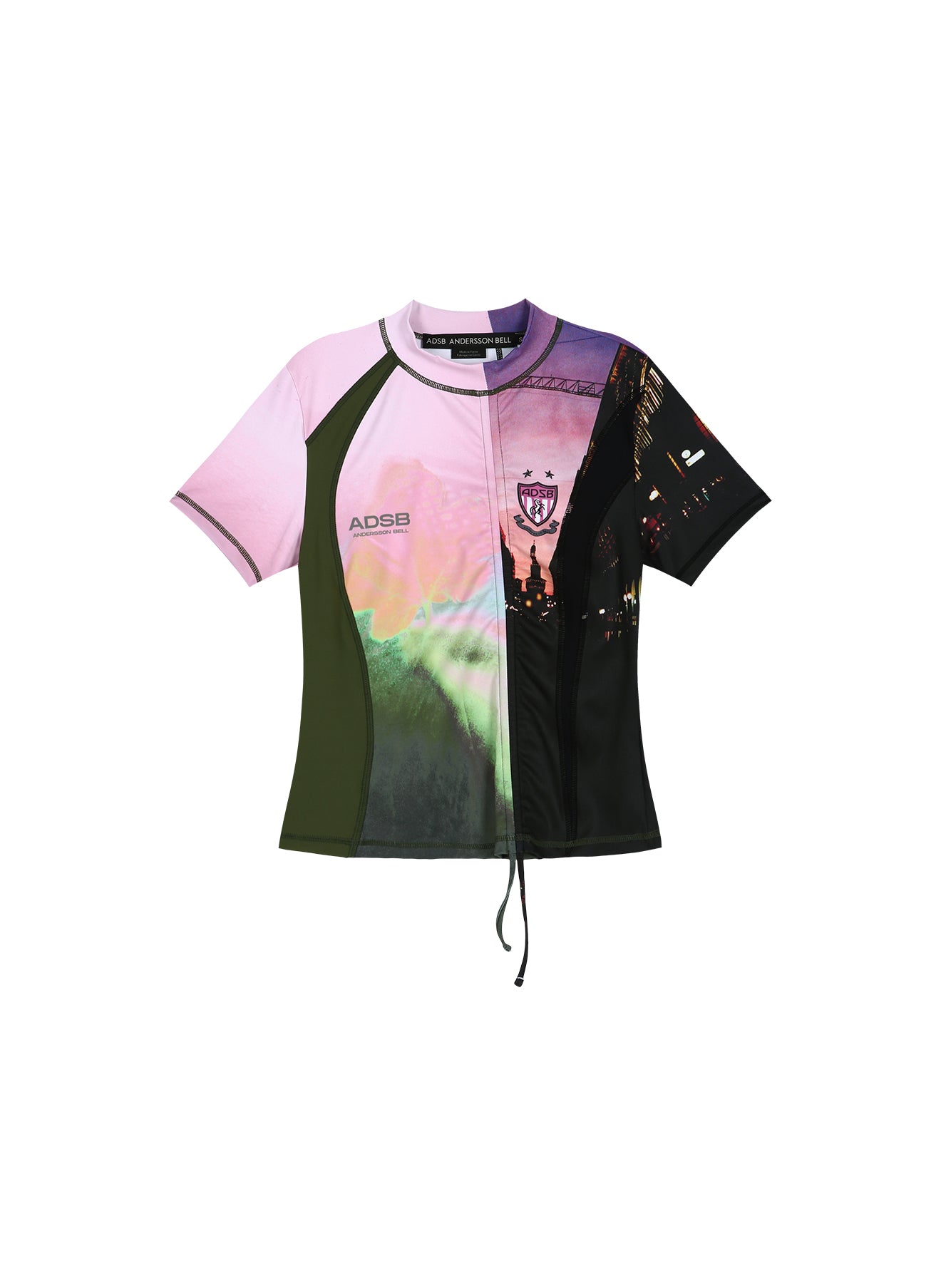 FILM ARCHIVE PRINTED SOCCER JERSEY IN PINK MULTI