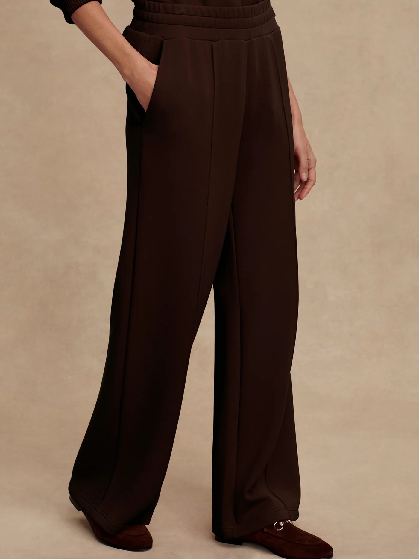 THE WIDE LEG PANT 30 COFFEE BEAN