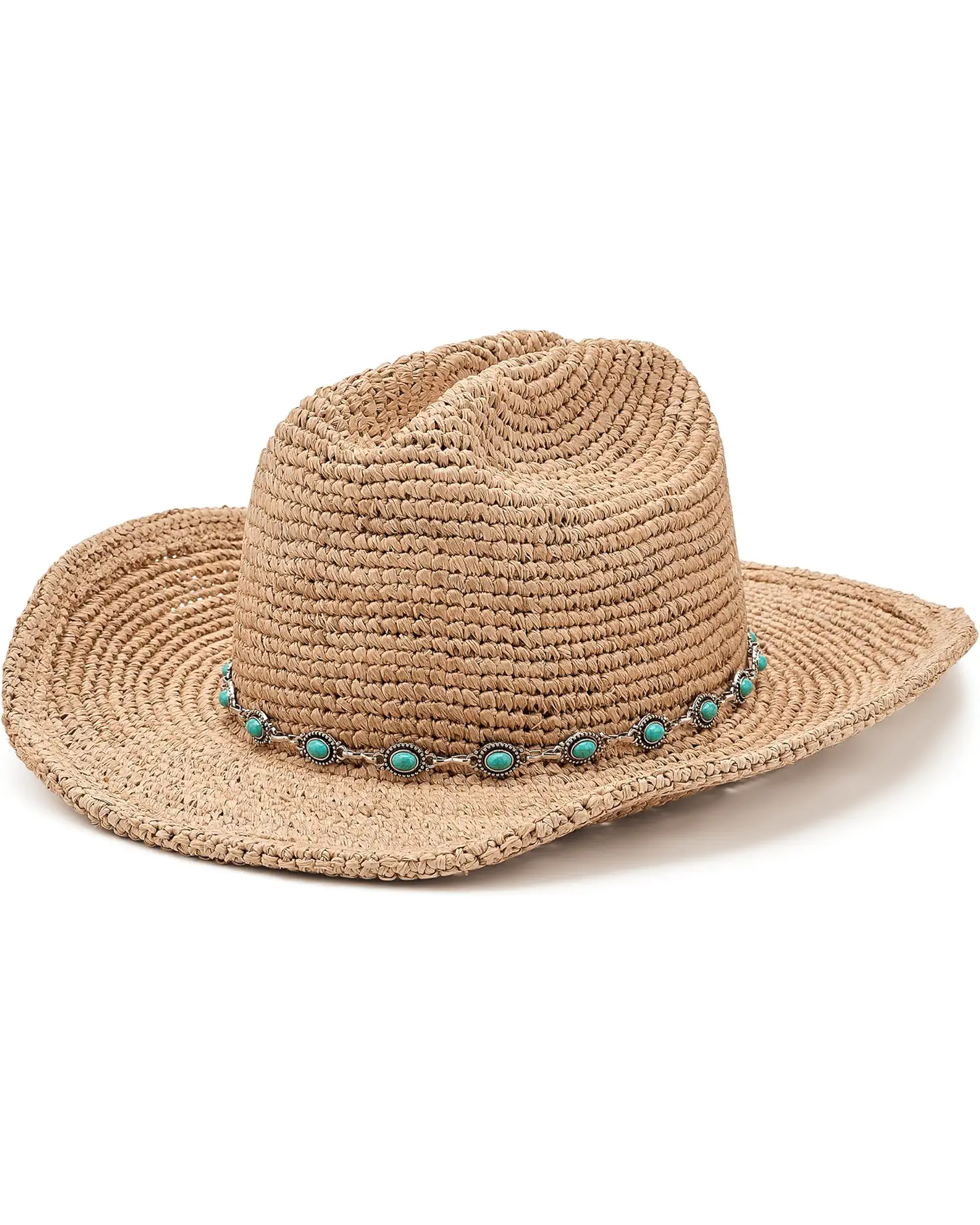RAFFIA COWBOY TURQUOISE
