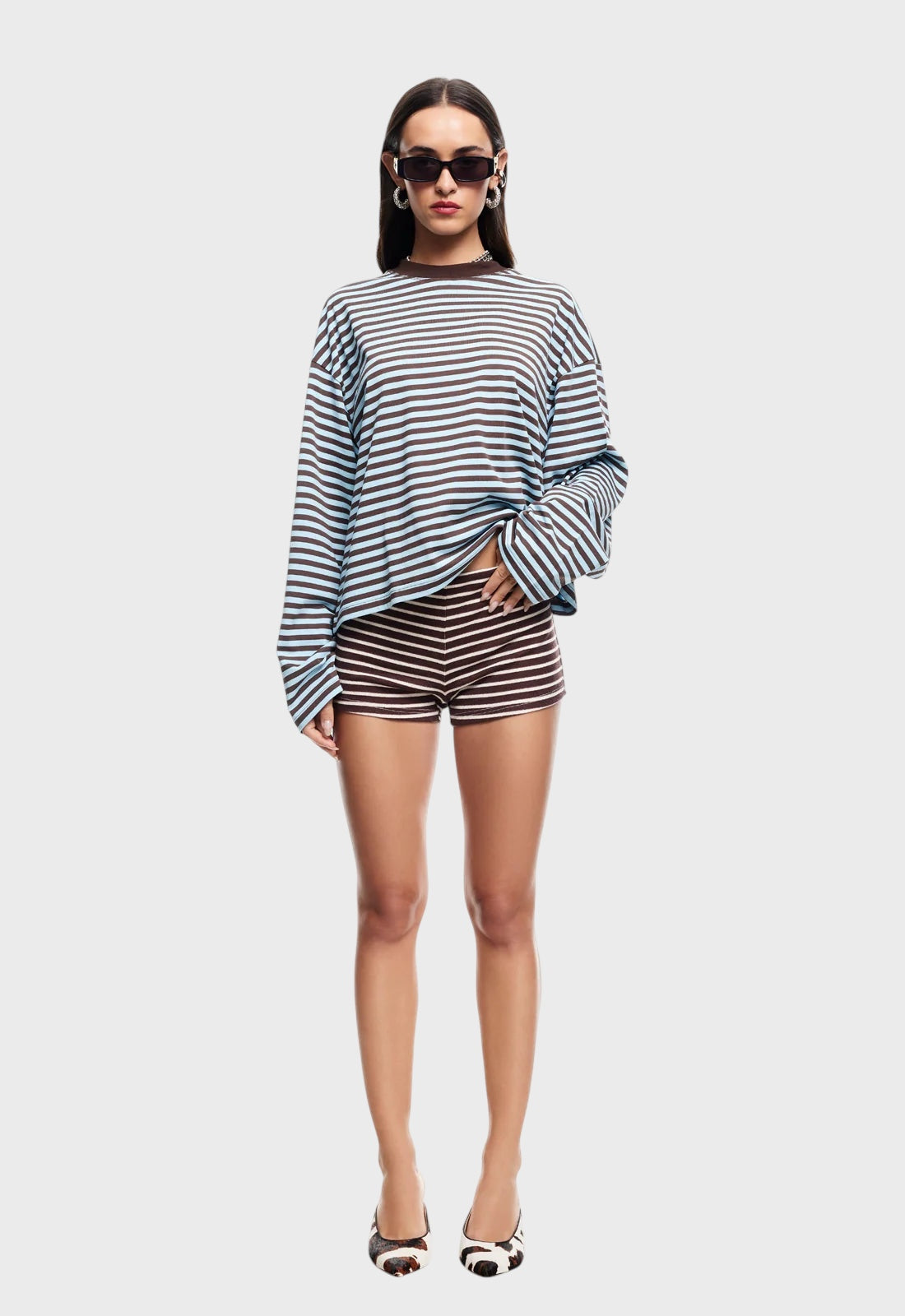 BLOOM LONG SLEEVE IN CHOCOLATE SEA STRIPE
