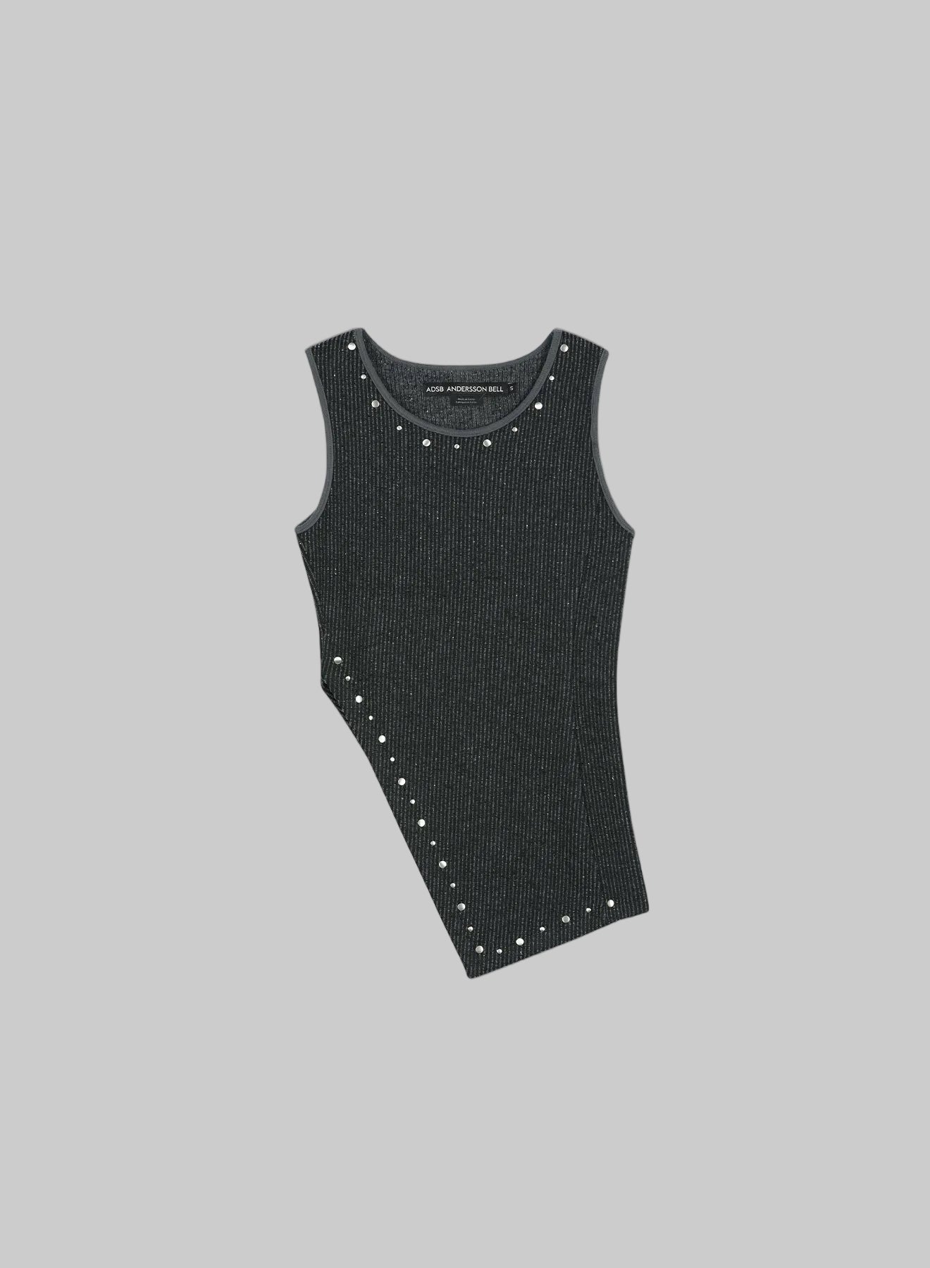 HOT-FIX TANK TOP IN CHARCOAL GREY