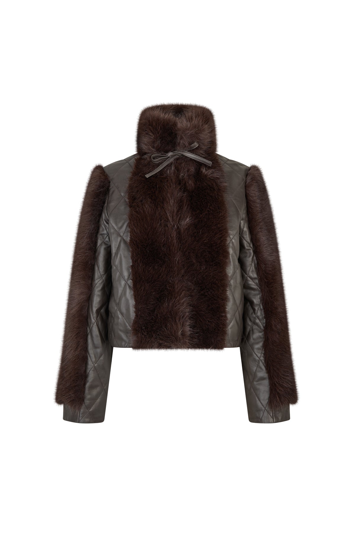 FAUX FUR LEATHER JACKET MOLE