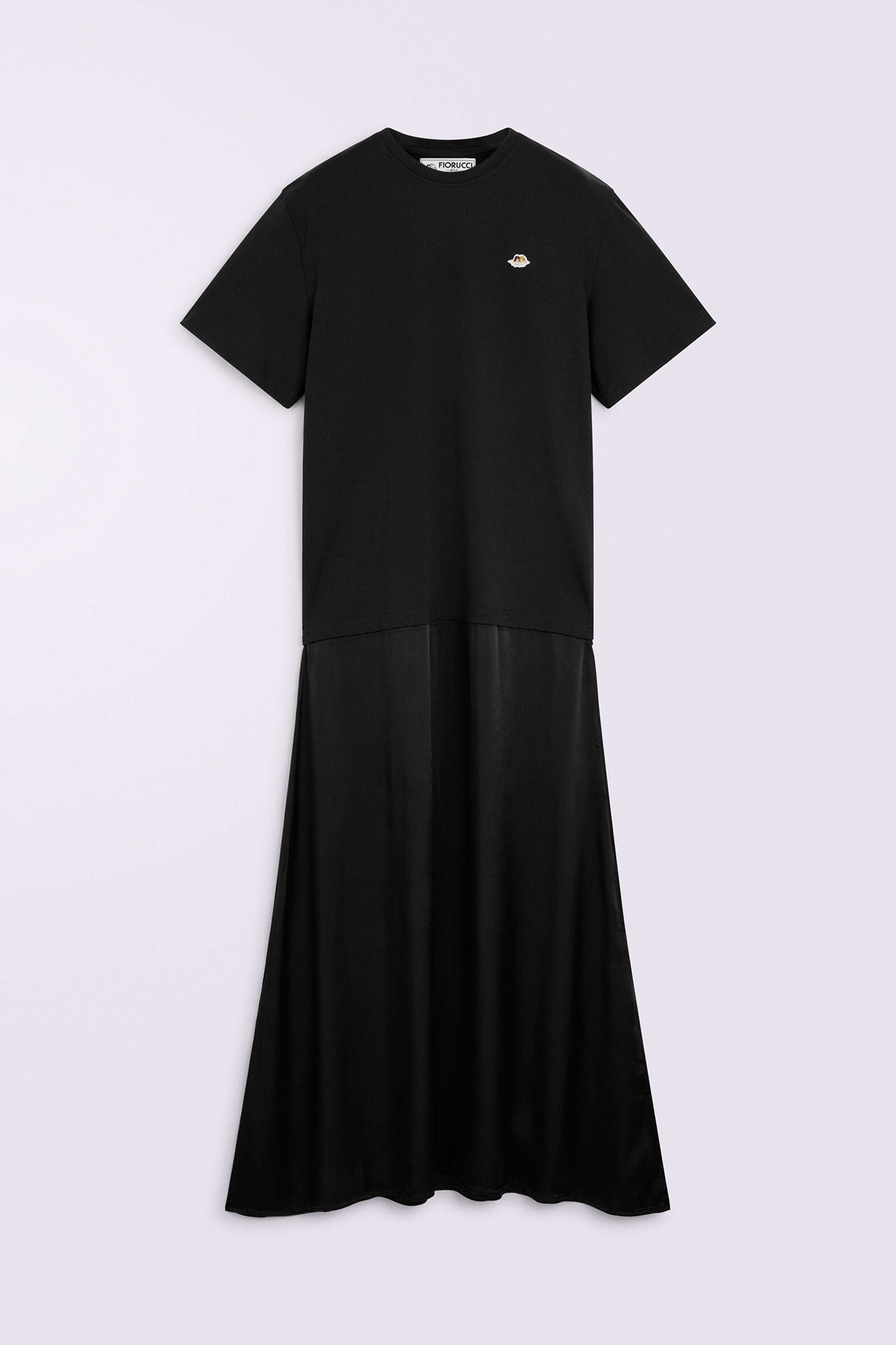 BLACK ANGEL PATCH MAXI DRESS