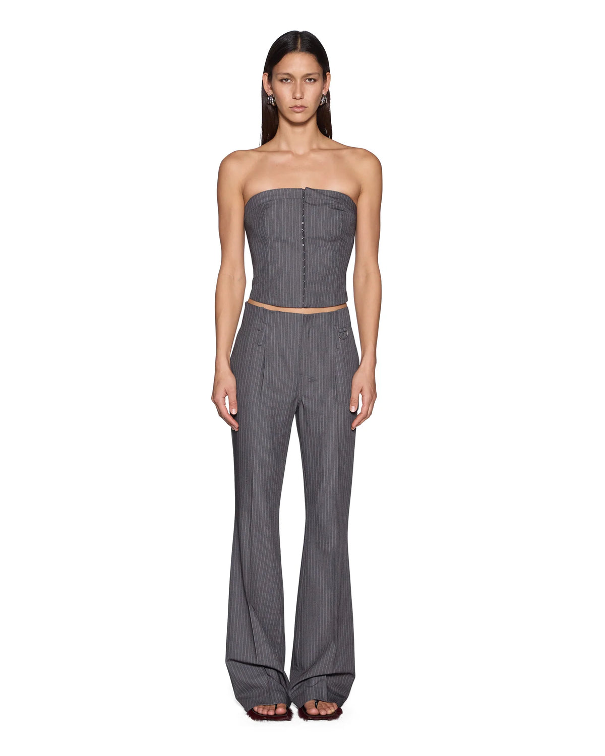 SOHO TROUSER GREY PINSTRIPE