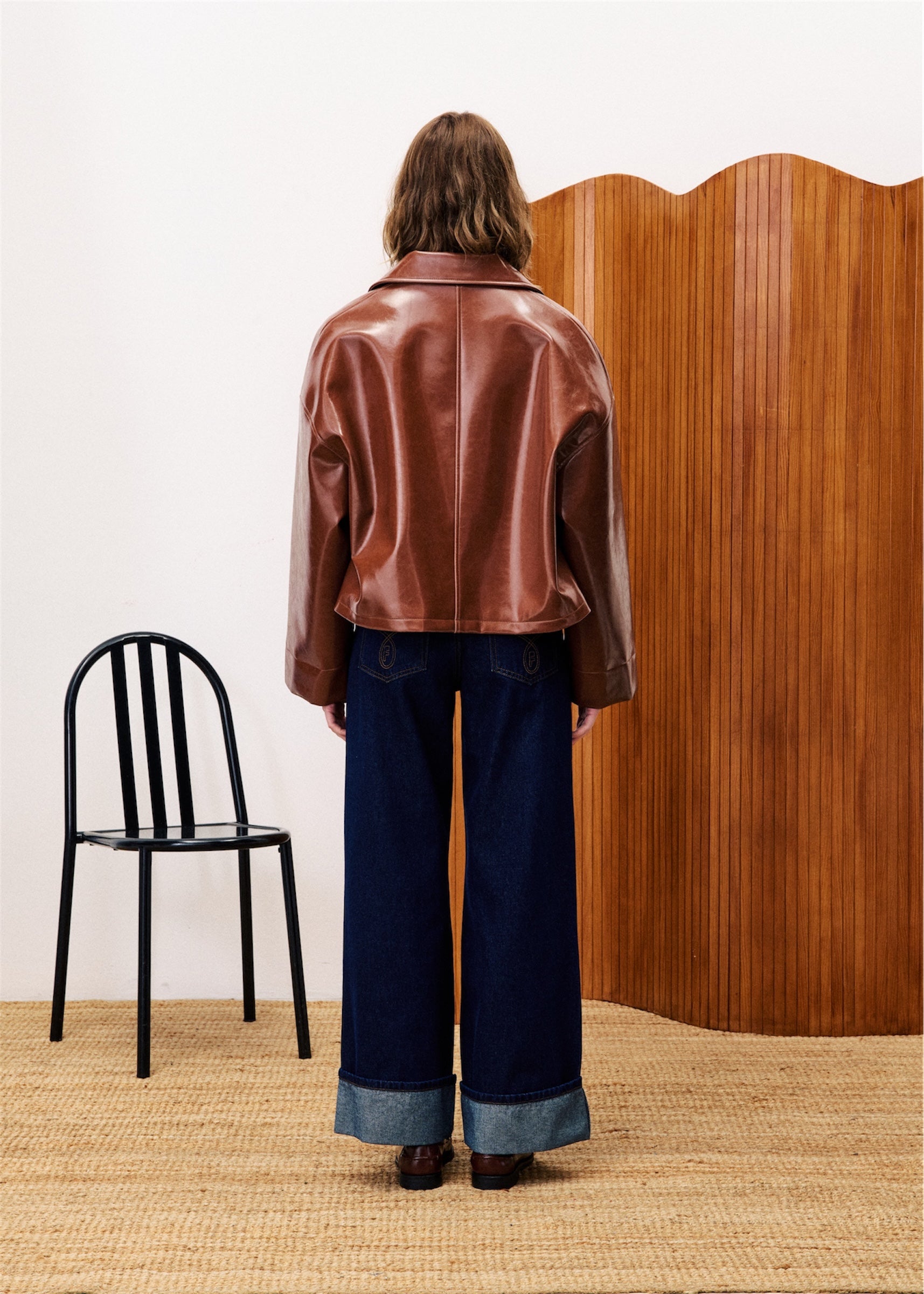 VESTE IN MARRON GLACE