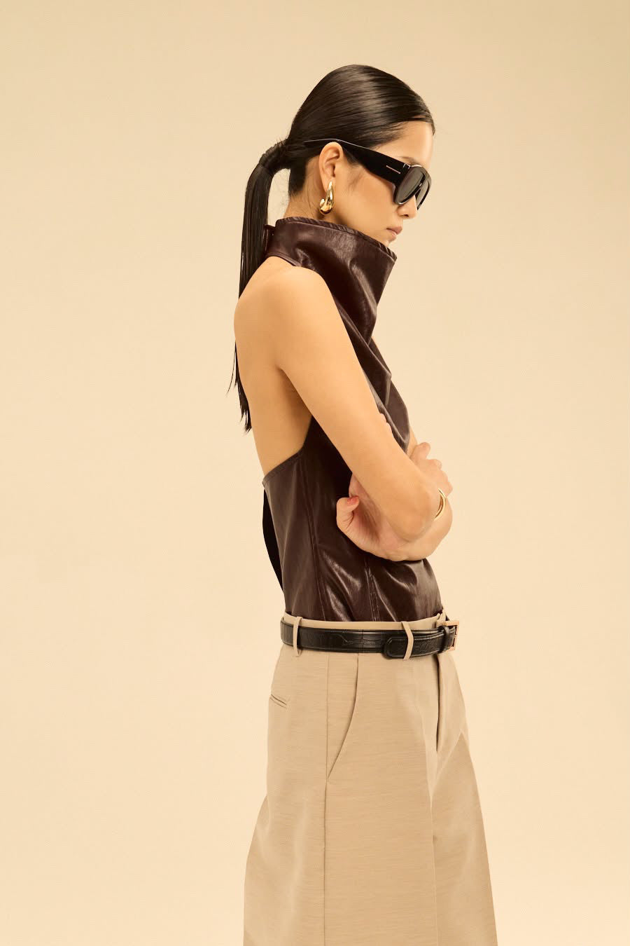 BUSAN TOP IN BROWN