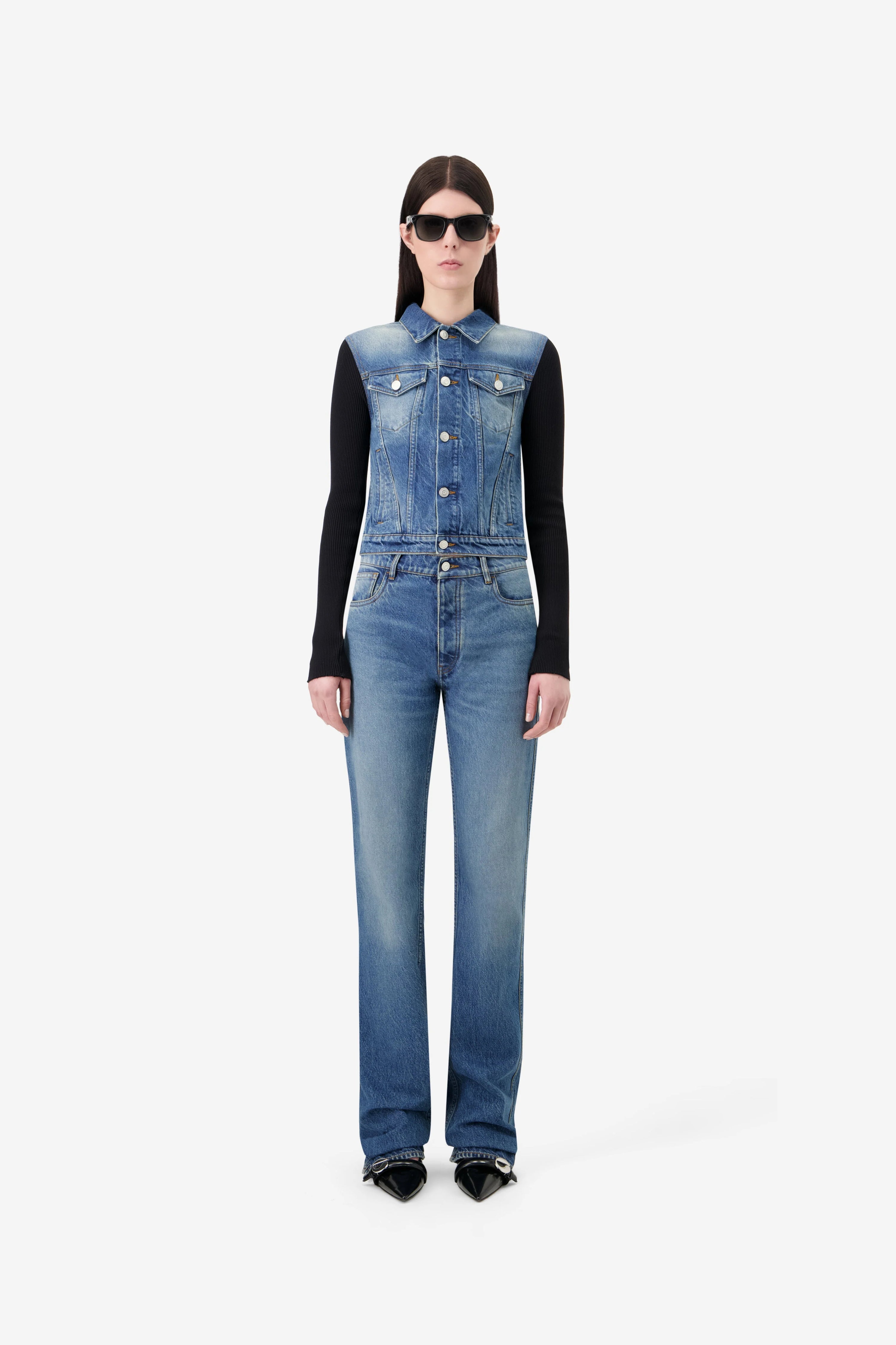 HYBRID RIB DENIM JACKET