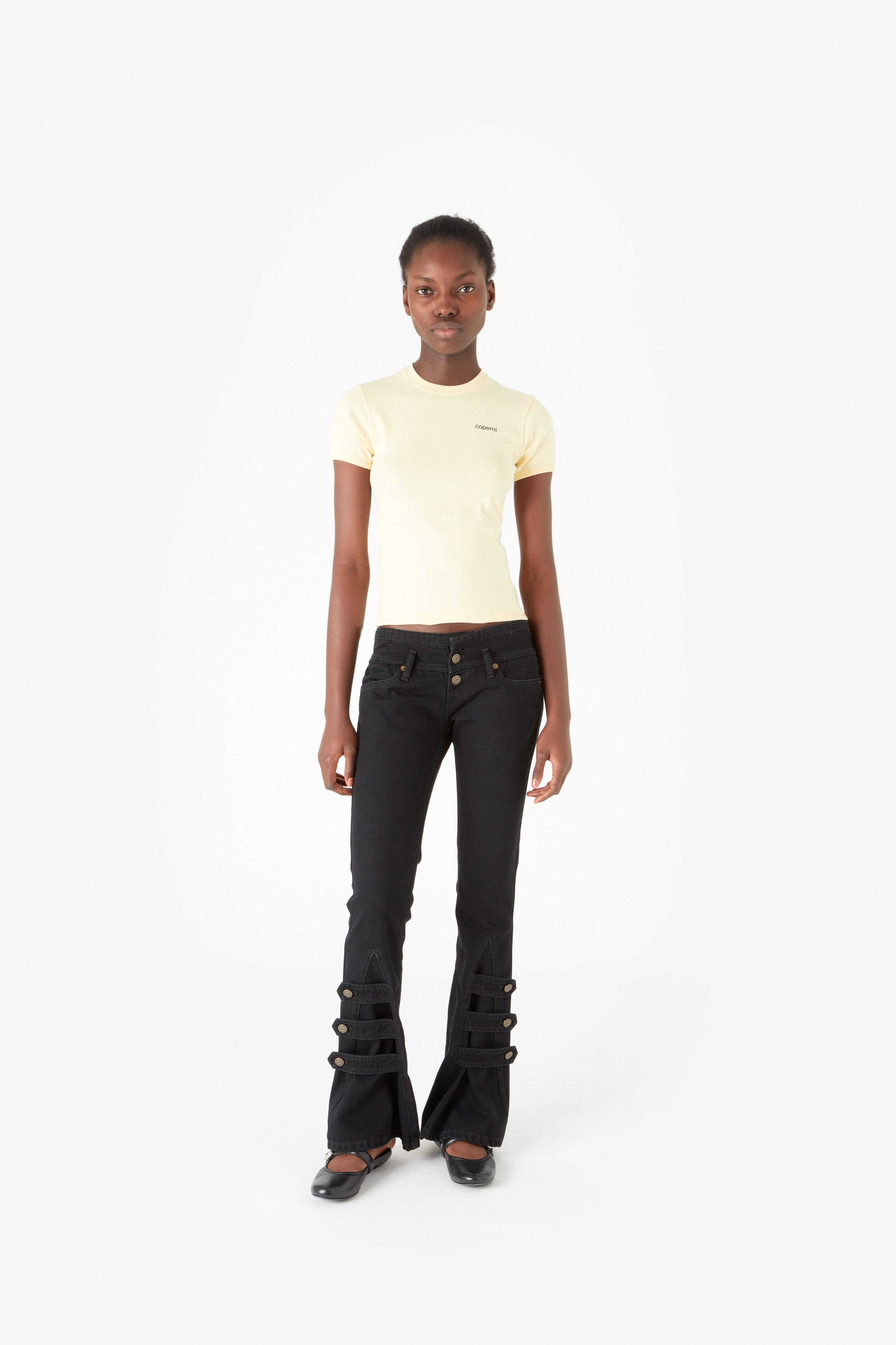 BABY TEE YELLOW-BLACK
