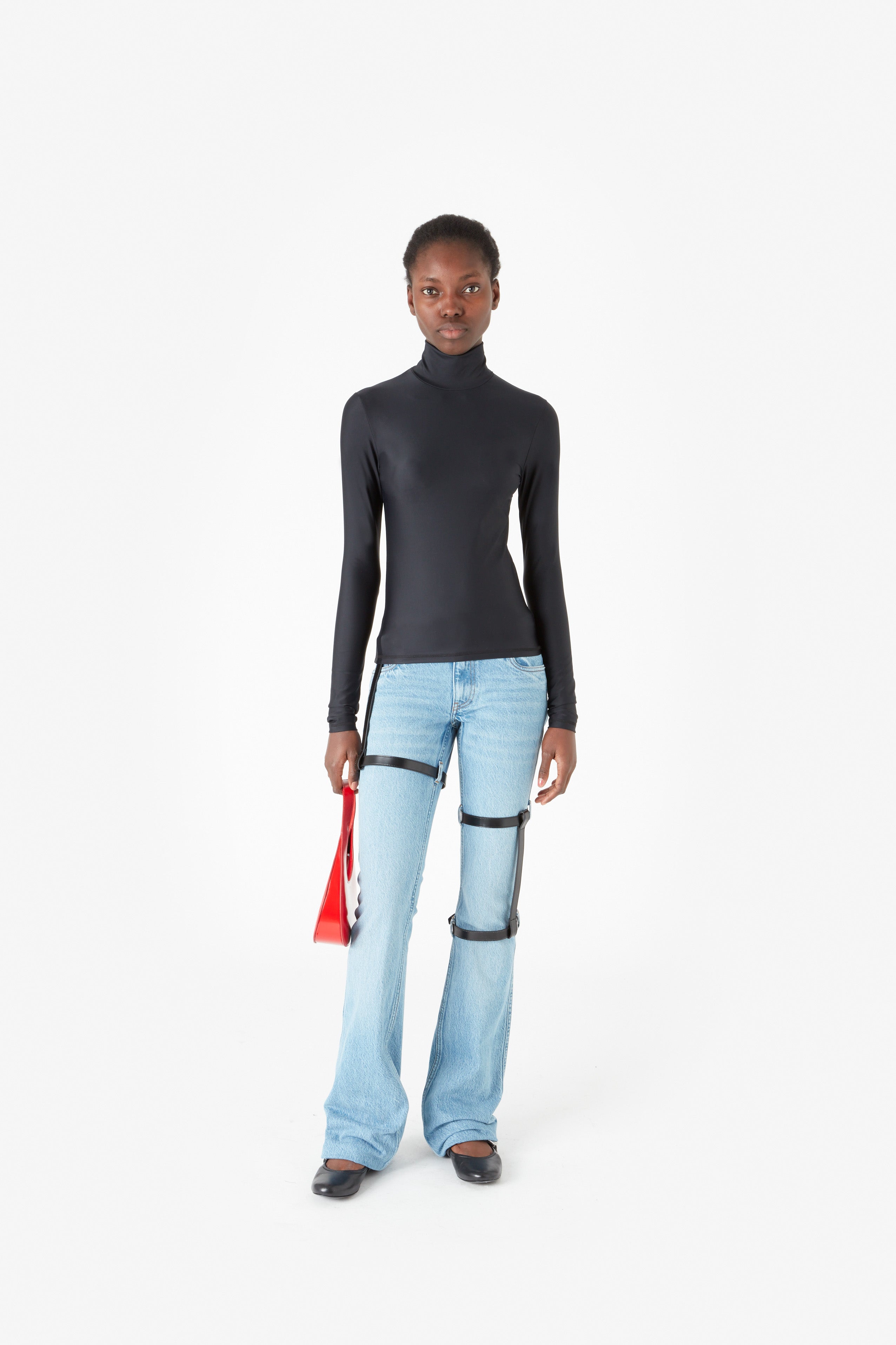 SECOND SKIN TURTLENECK JET BLACK