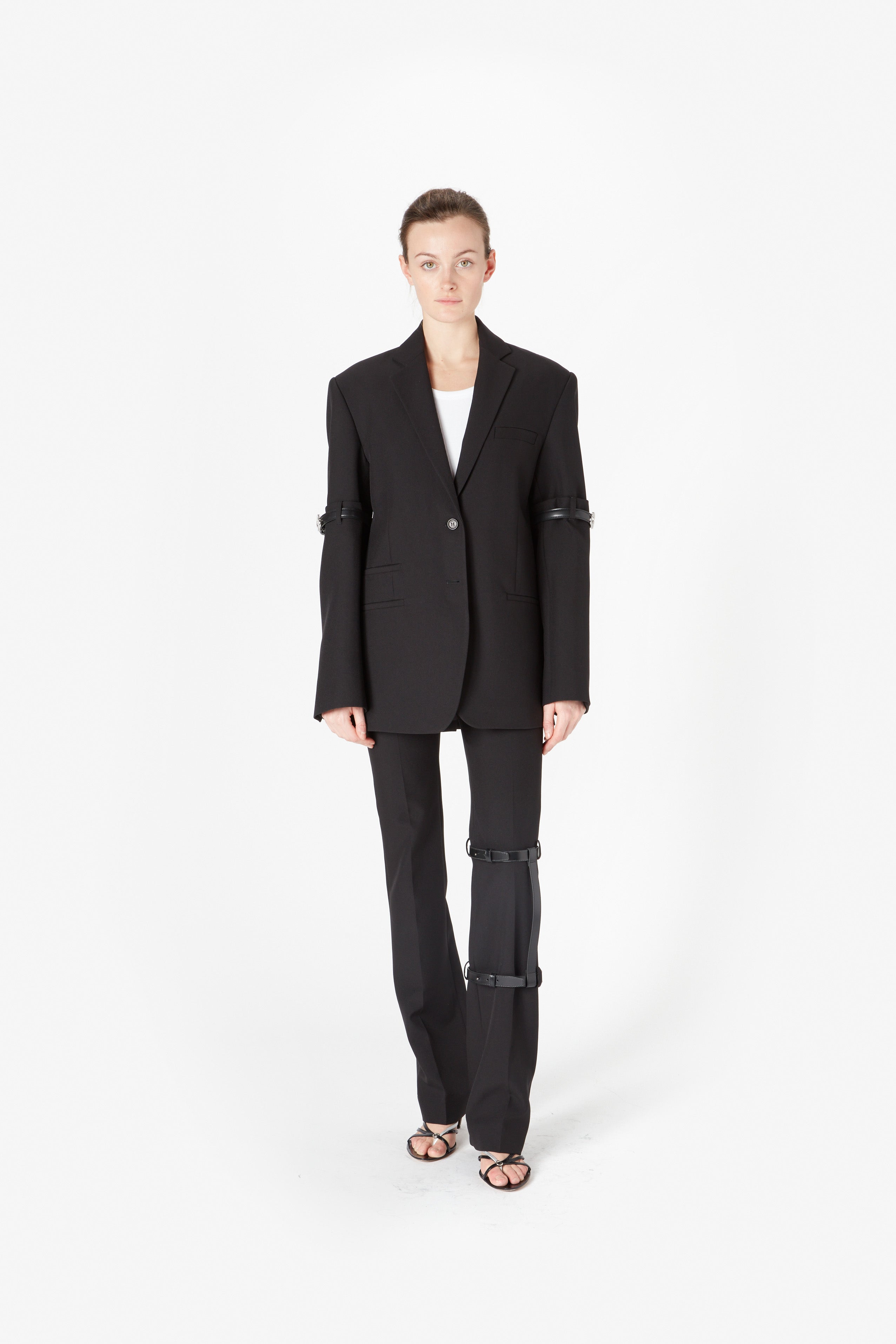 LOGO BELTED BLAZER
