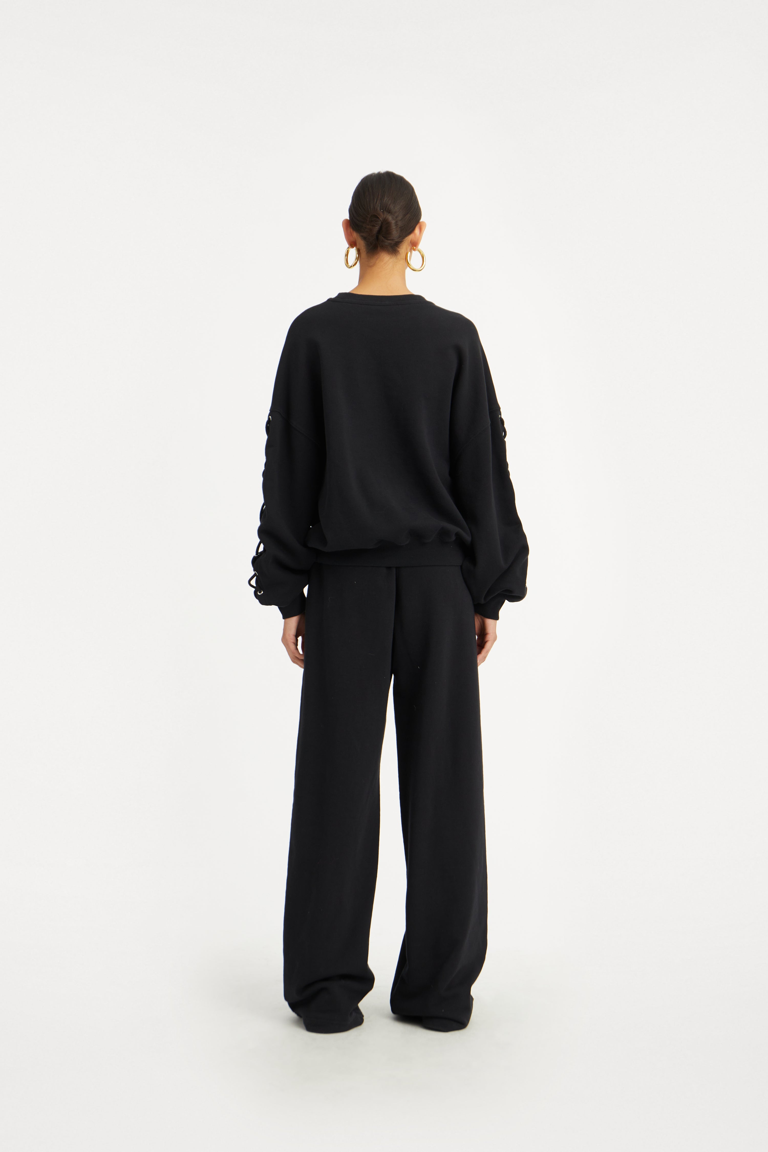 LACING SWEATPANTS BLACK