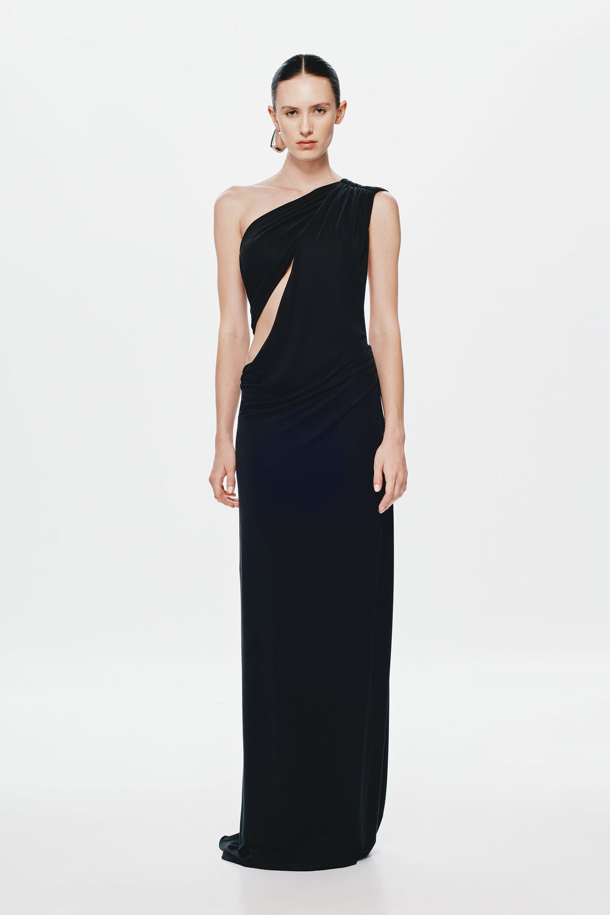 THE ‘SOLSTICE’ CUPRO DRESS BLACK