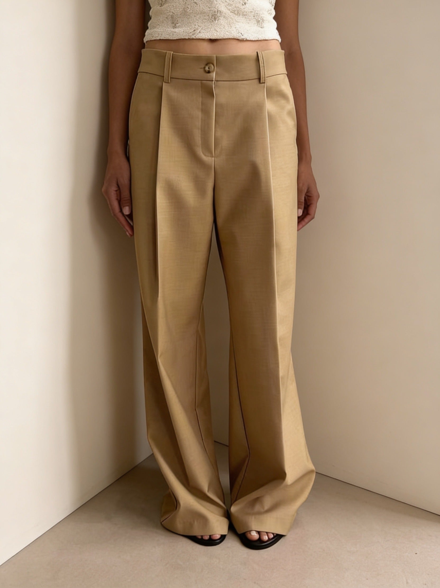 MELISSA PANT IN DARK BEIGE