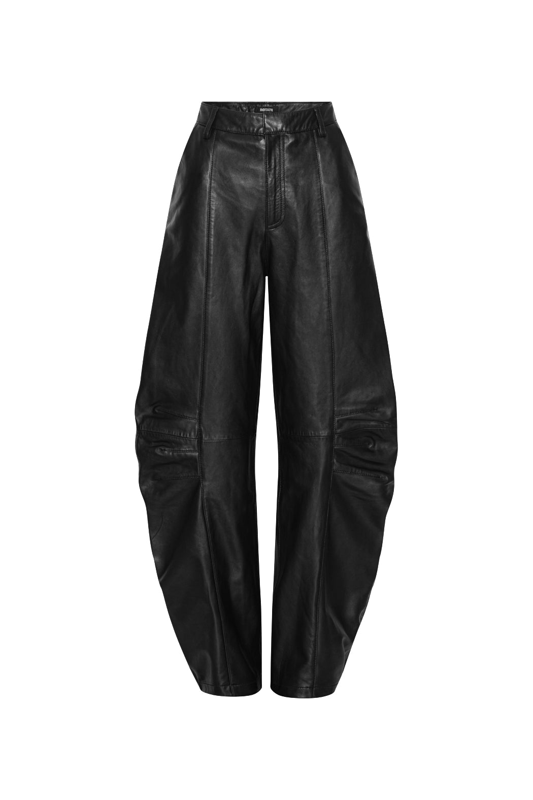LEATHER CARGO PANTS BLACK