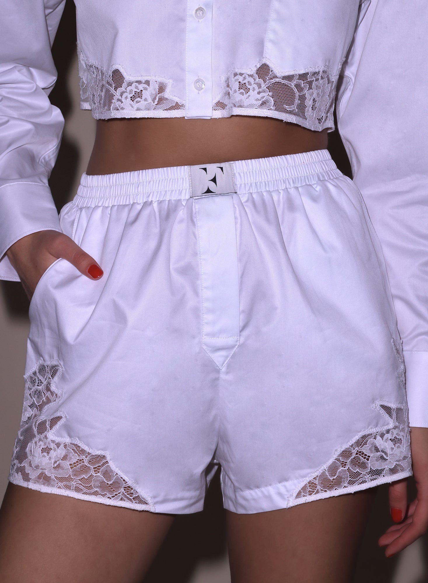 POPLIN BOXER SHORT WHITE