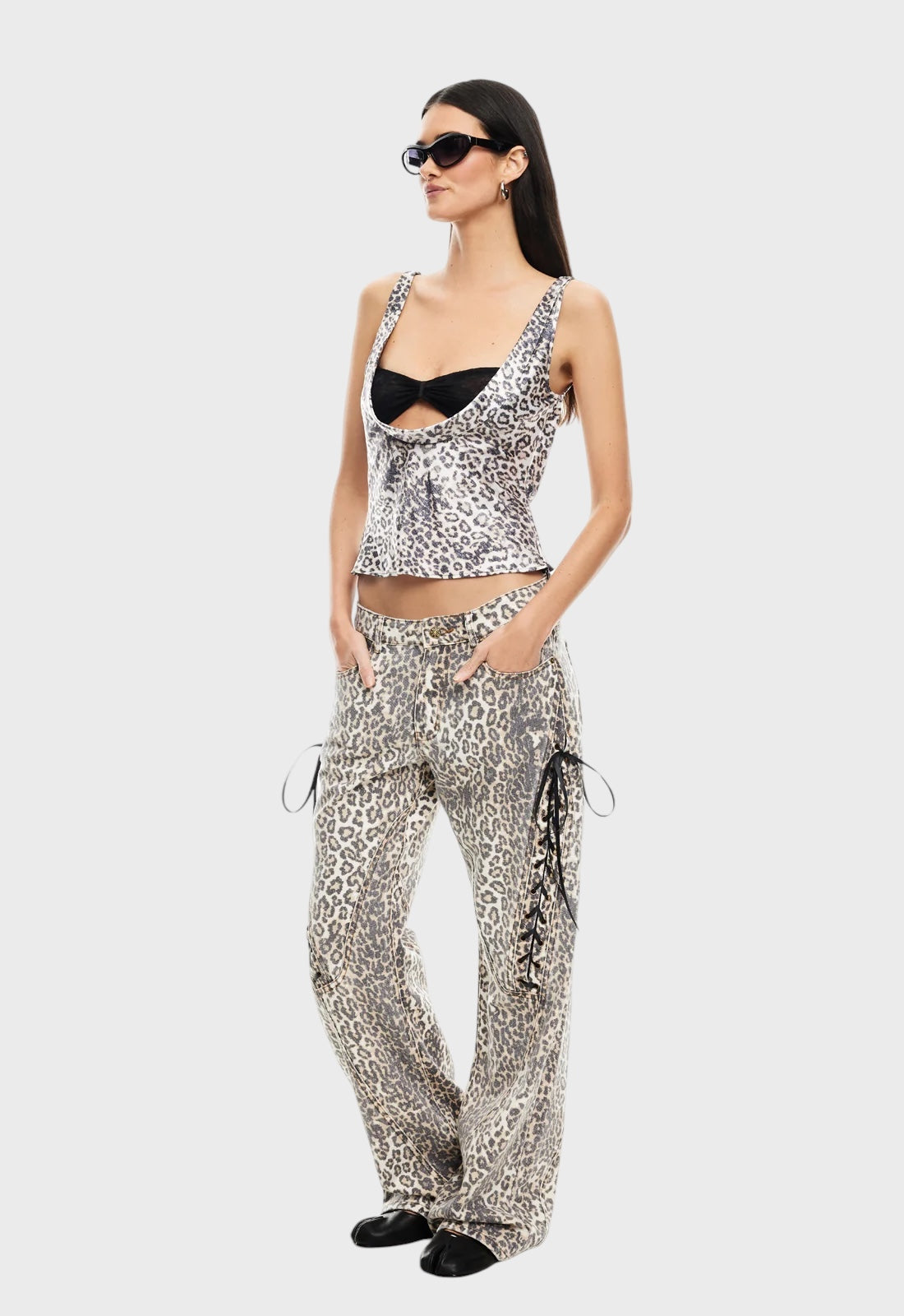 DOLLHOUSE HOUSE JEAN IN LEOPARD FADE