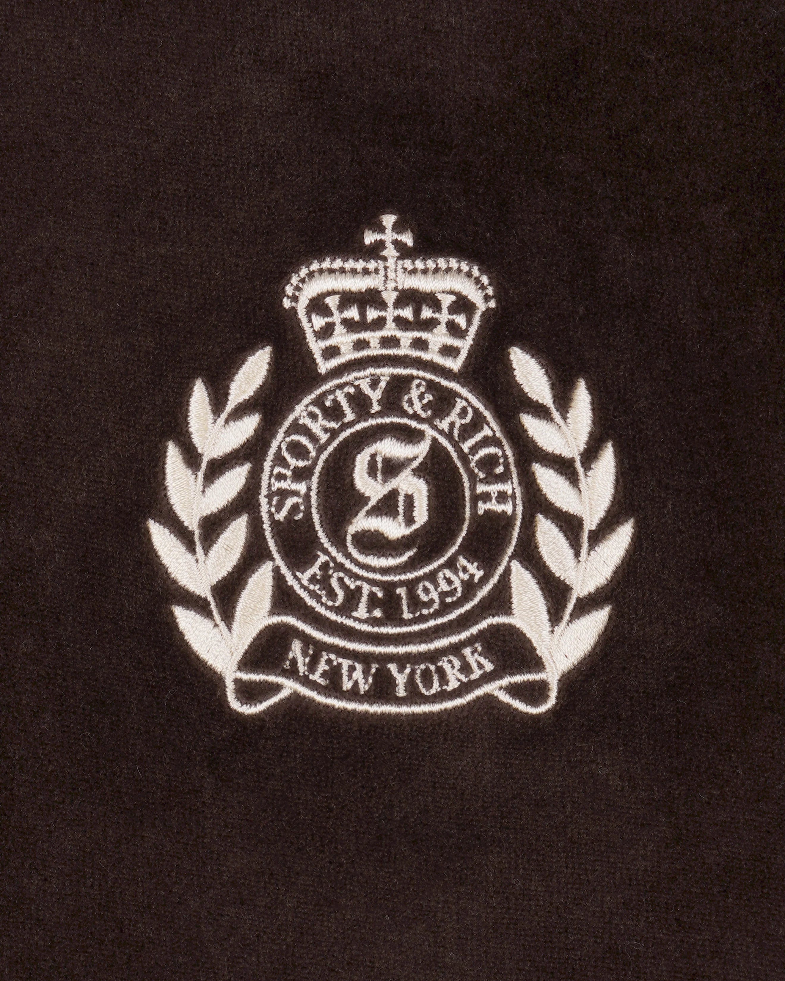 NY CREST ELIO VELOUR TRACK JACKET CHOCOLATE