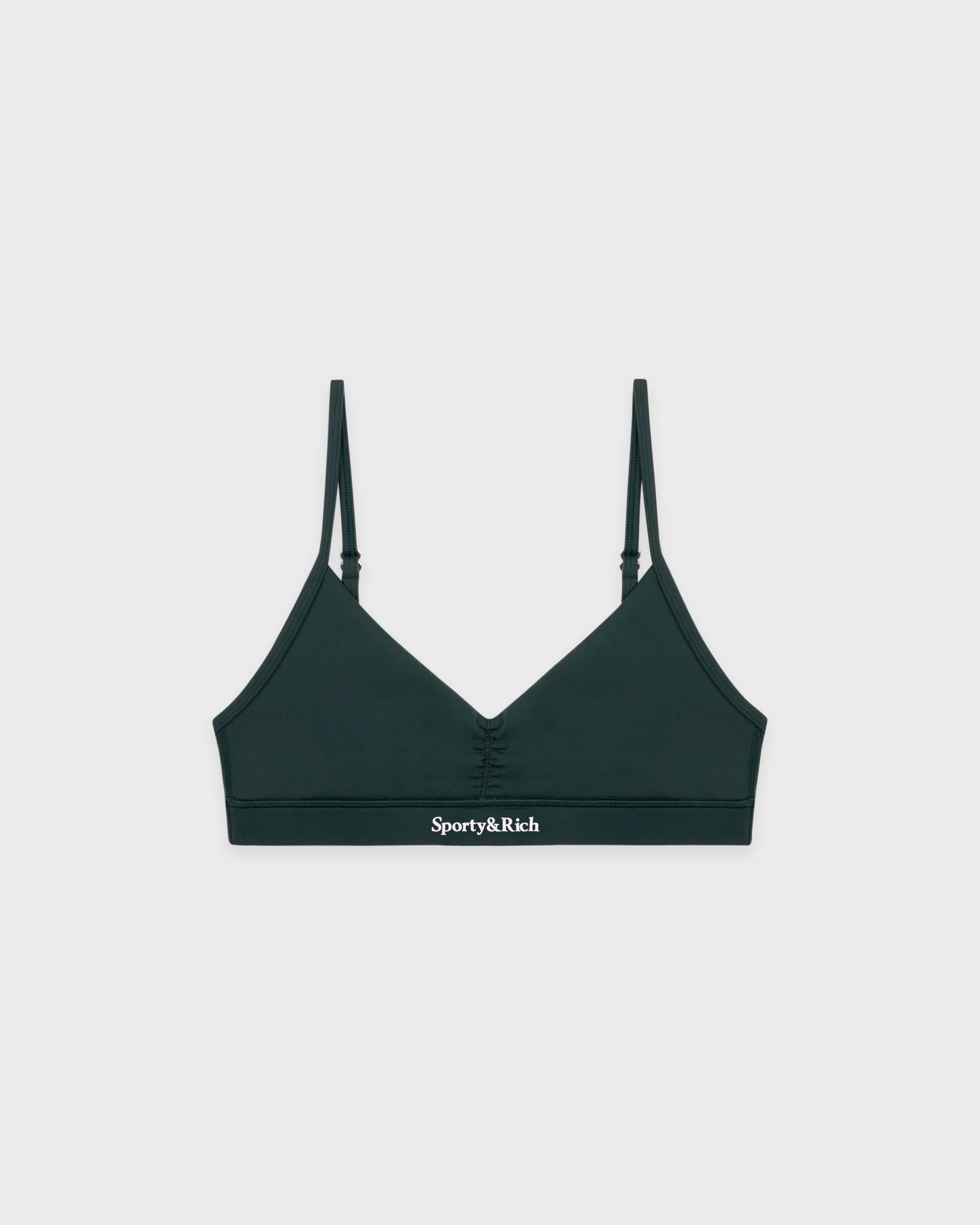 SERIF LOGO MINI SPORTS BRA FOREST