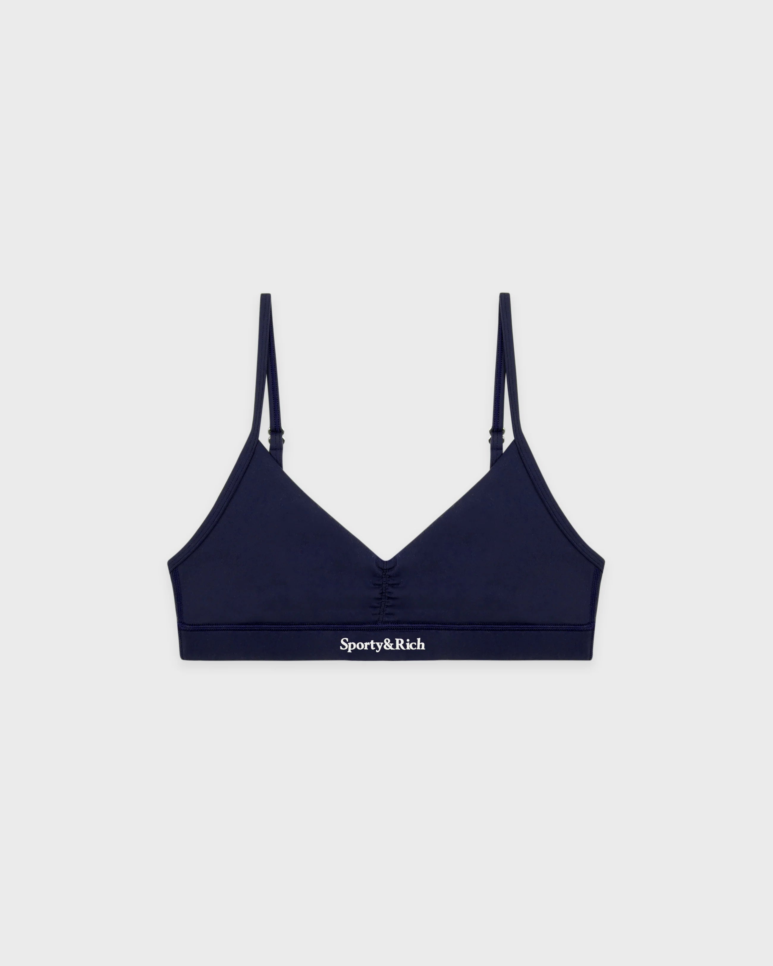 SERIF LOGO MINI SPORTS BRA NAVY