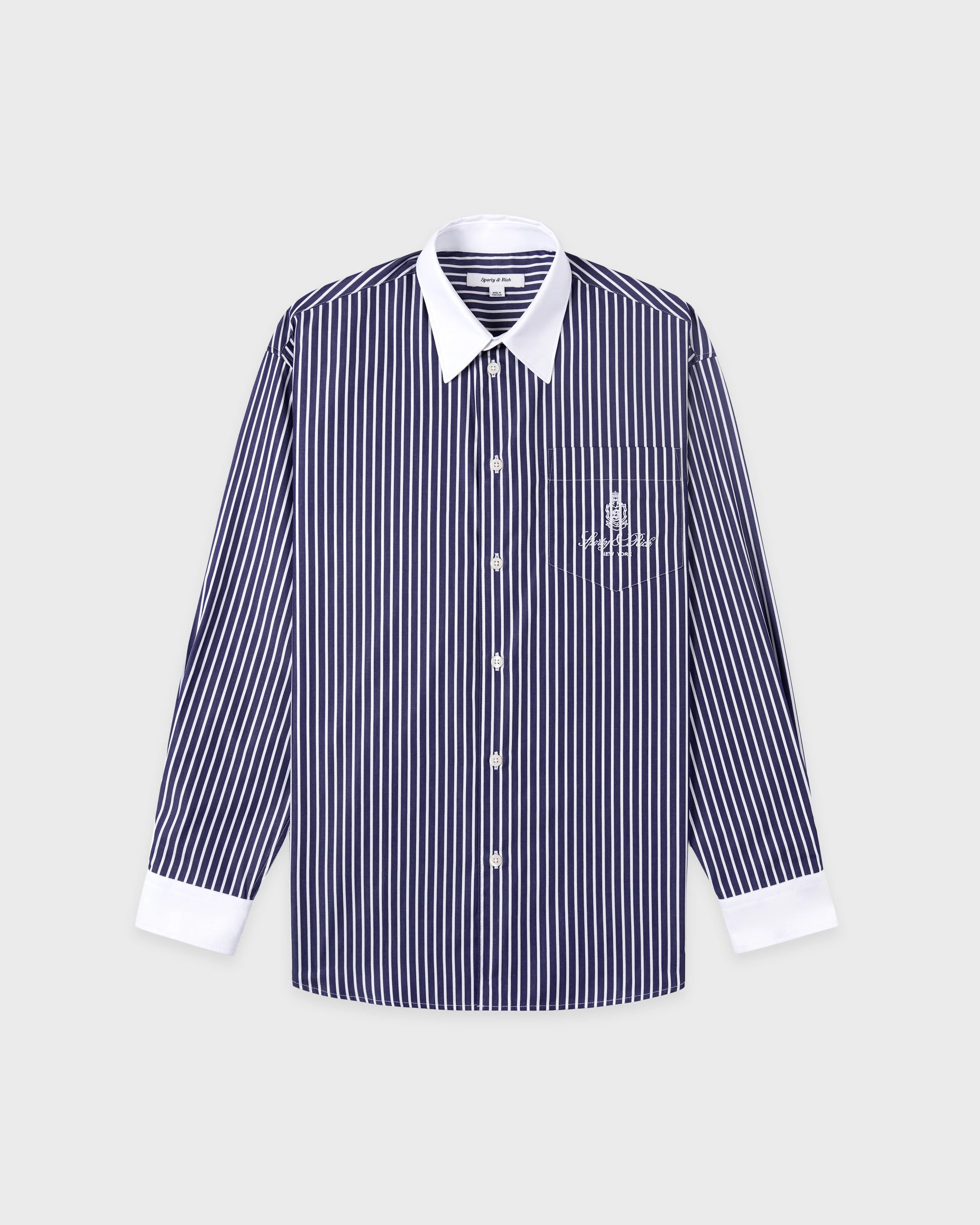 VENDOME OVERISIZED SHIRT- BLUE STRIPE