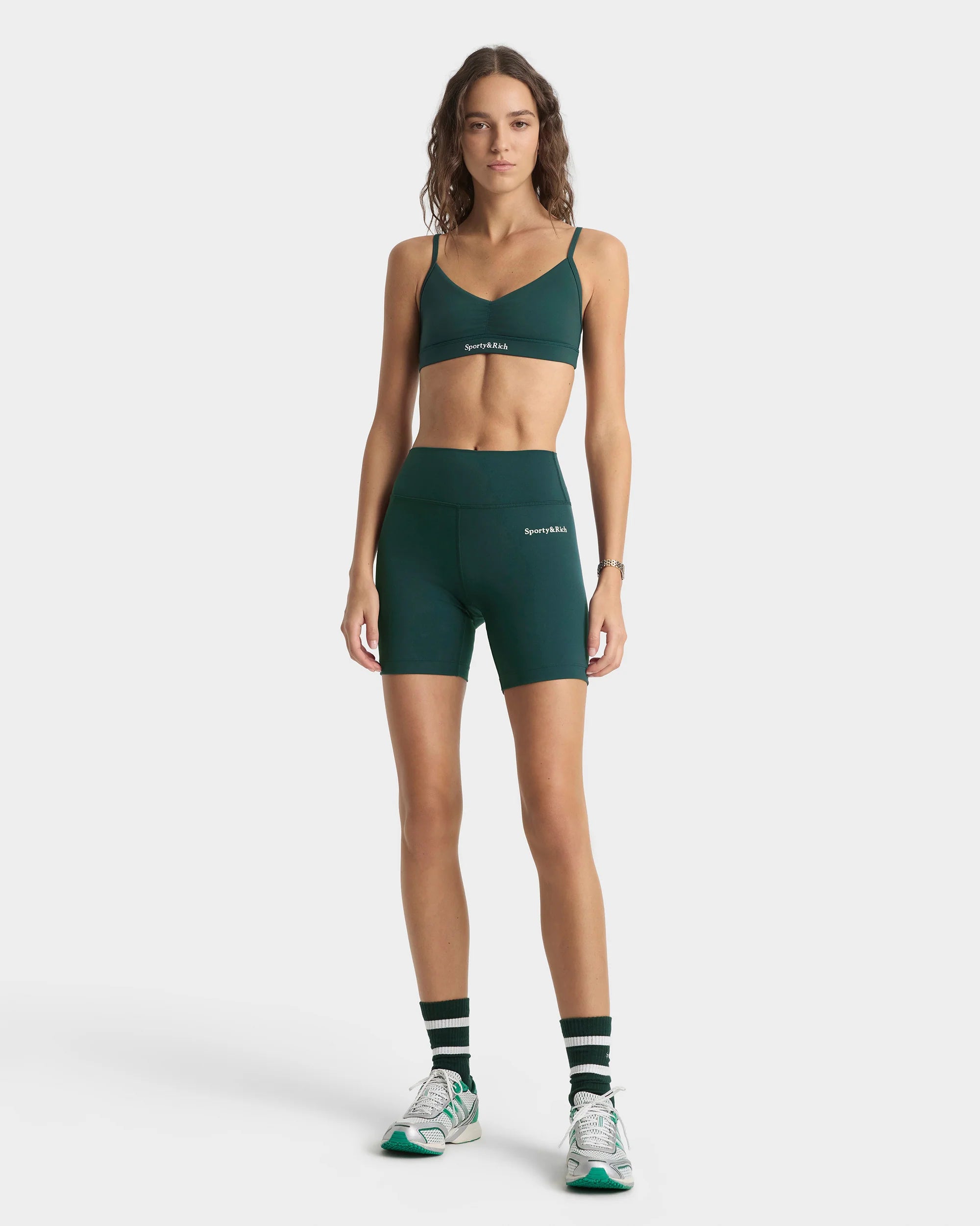 SERIF LOGO BIKER SHORT FOREST