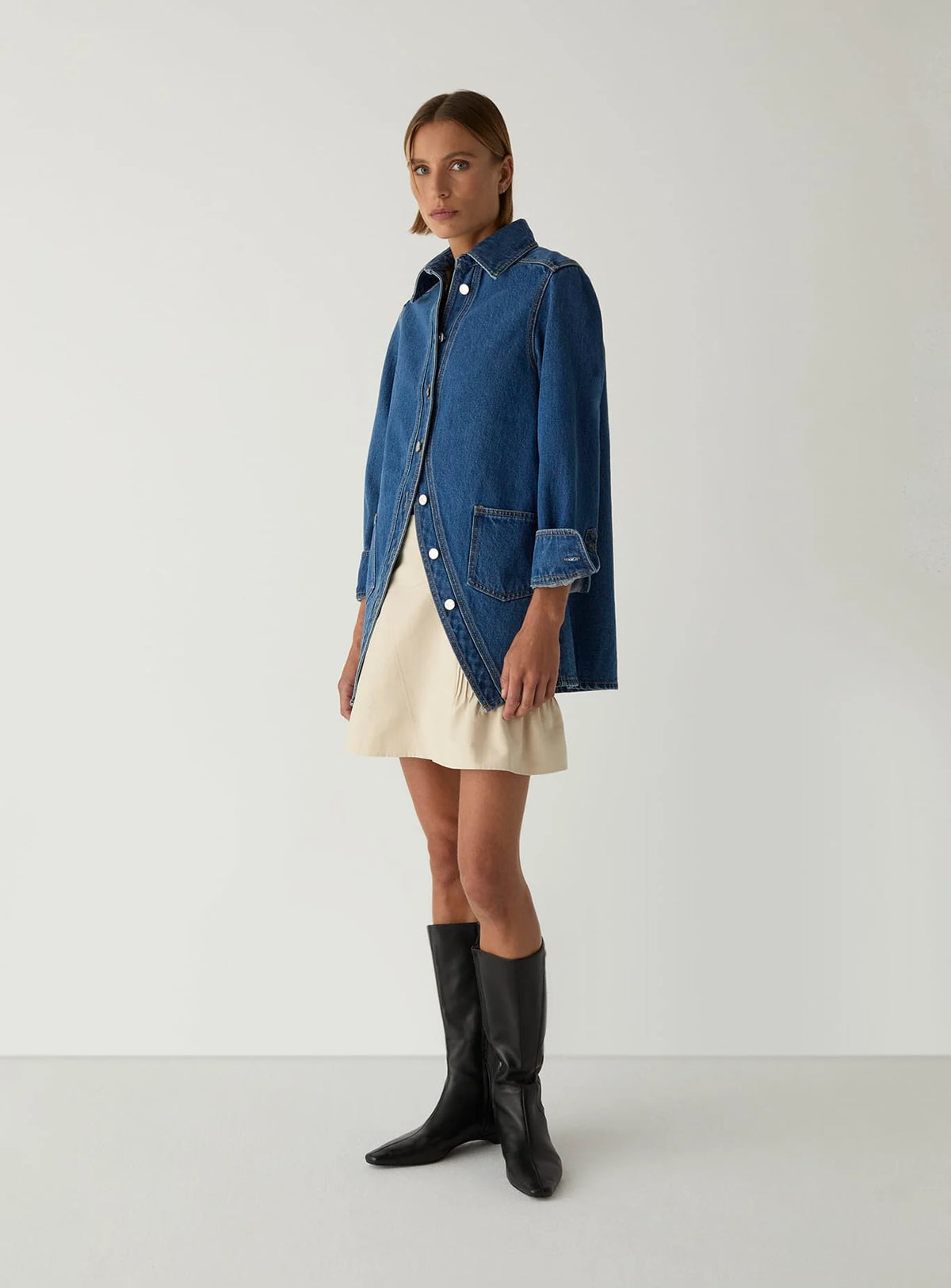 NO BOYFRIEND DENIM OVERSHIRT
