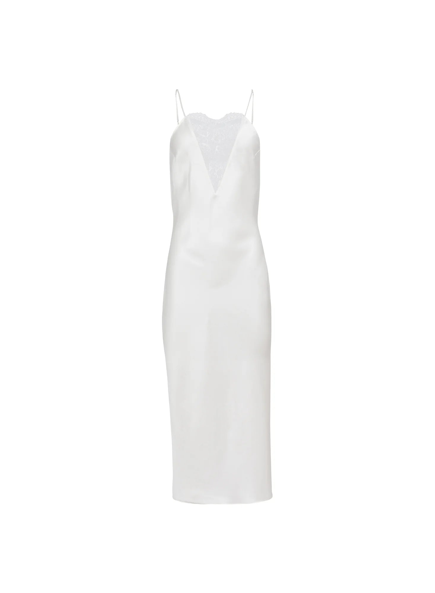 FRANKIE LACE SLIP DRESS IN IVORY