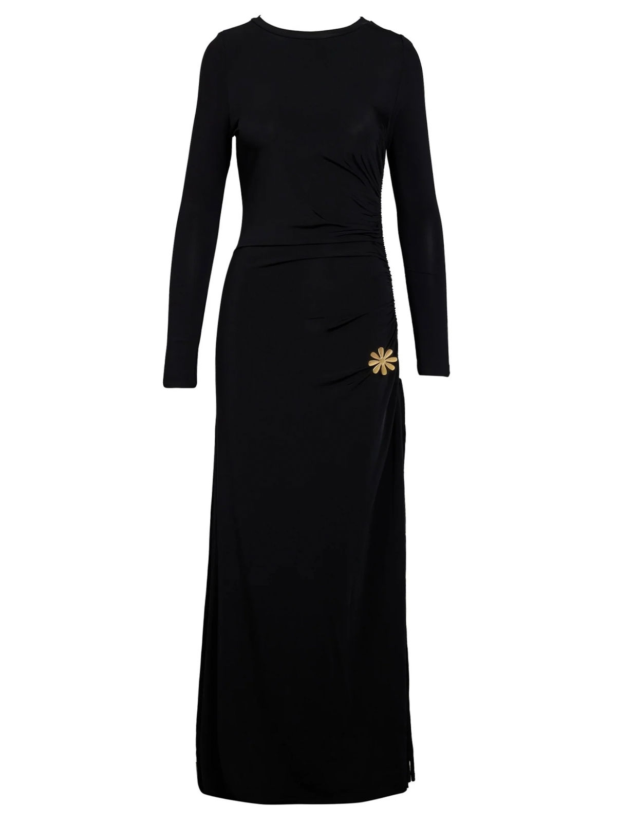 TINA BROOCH DRESS BLACK