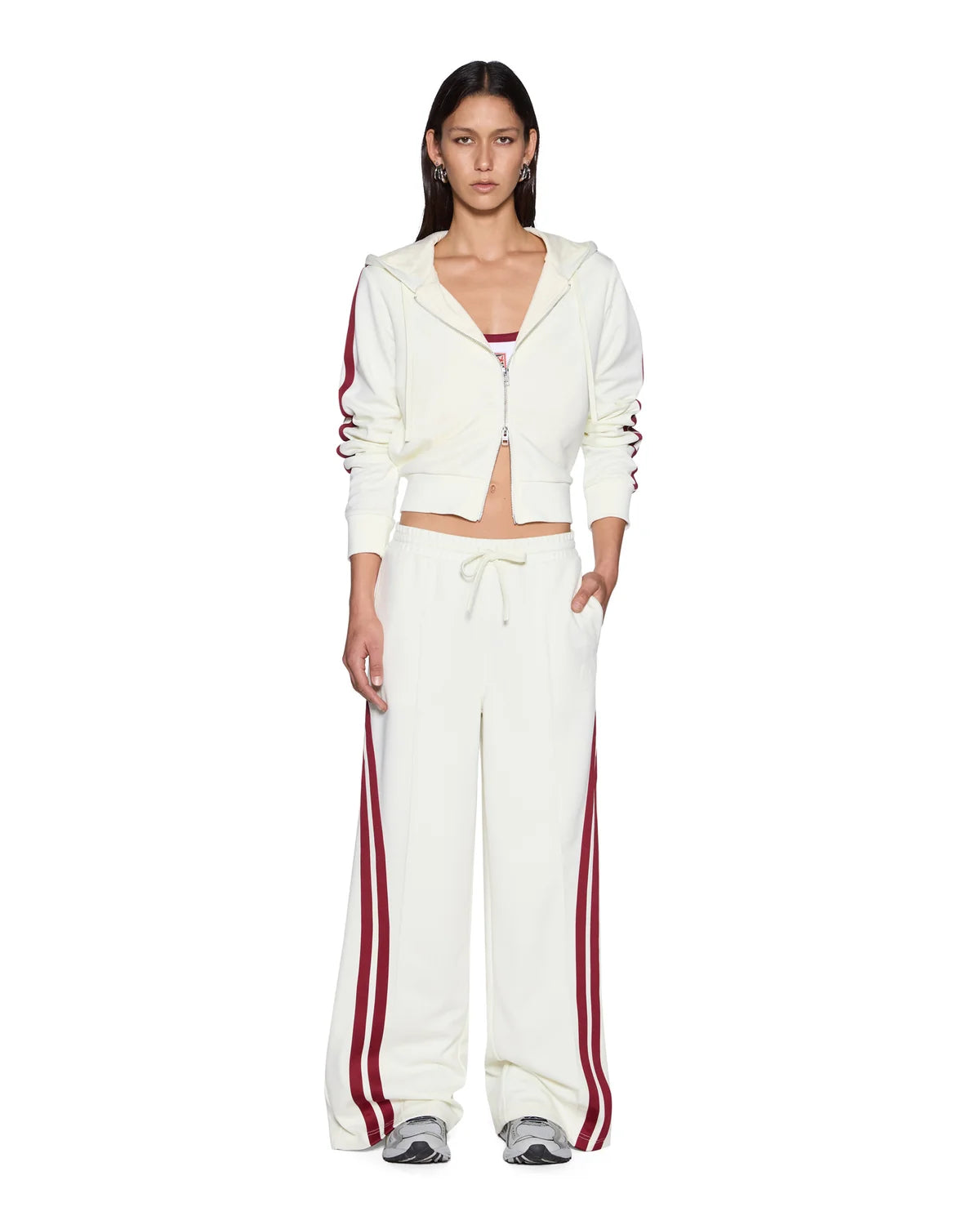 ORIGIN TRACKPANT OFF WHITE BURGUNDY