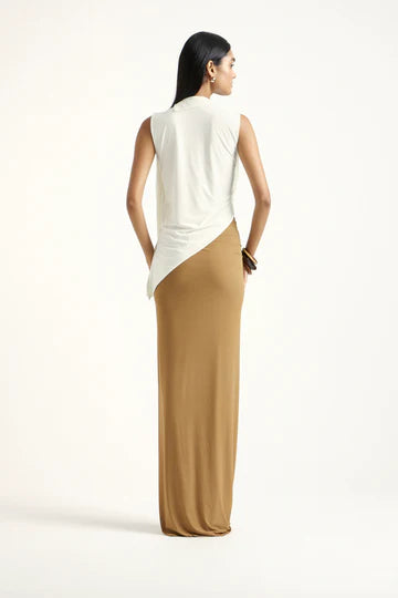 ZOEY SKIRT IN DARK BEIGE