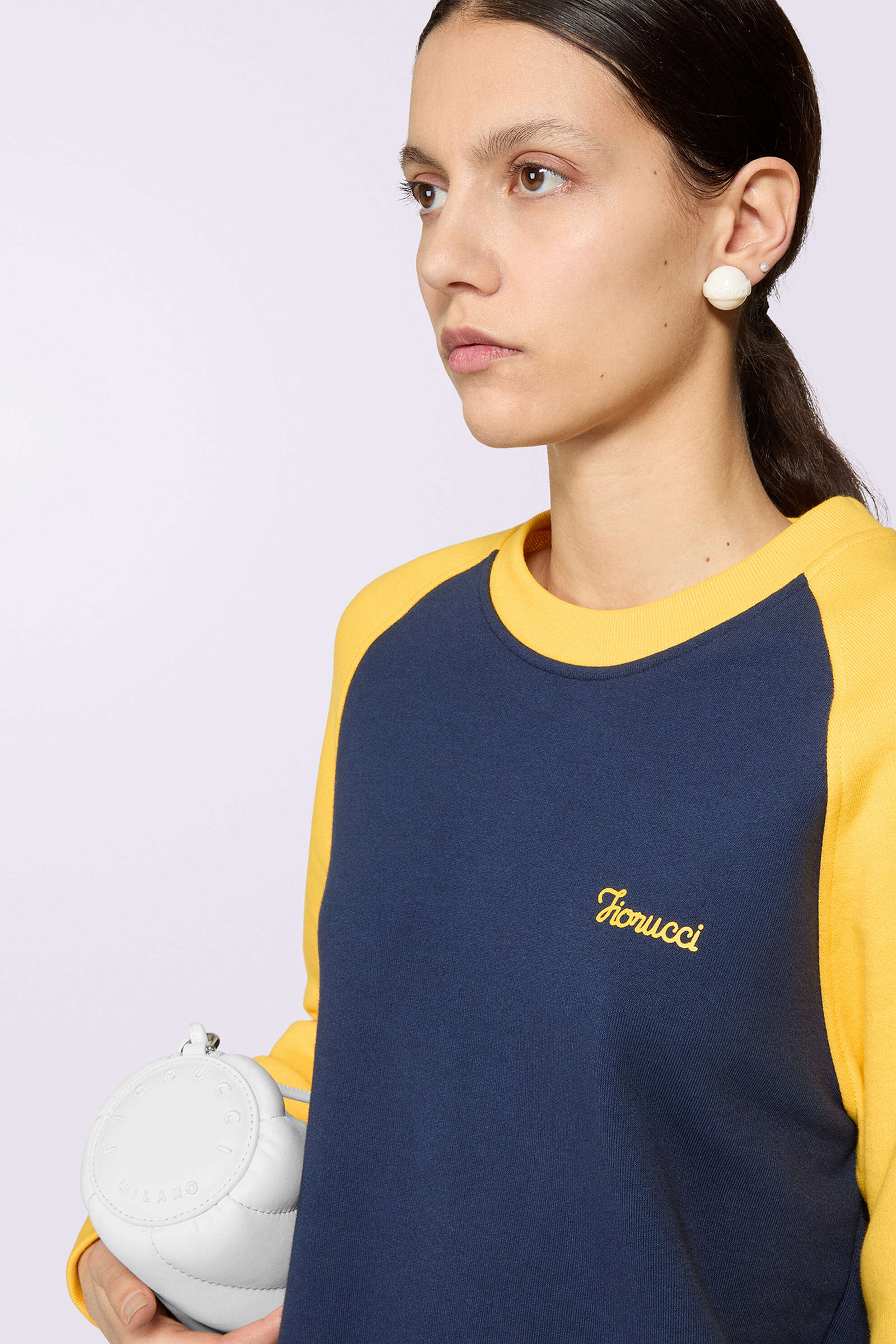 NAVY AND YELLOW SWEATSHIRT