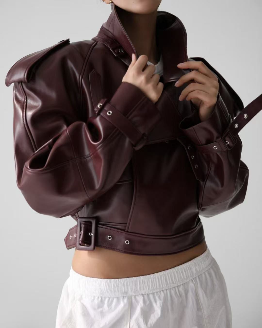 ANNA JACKET IN BURGUNDY