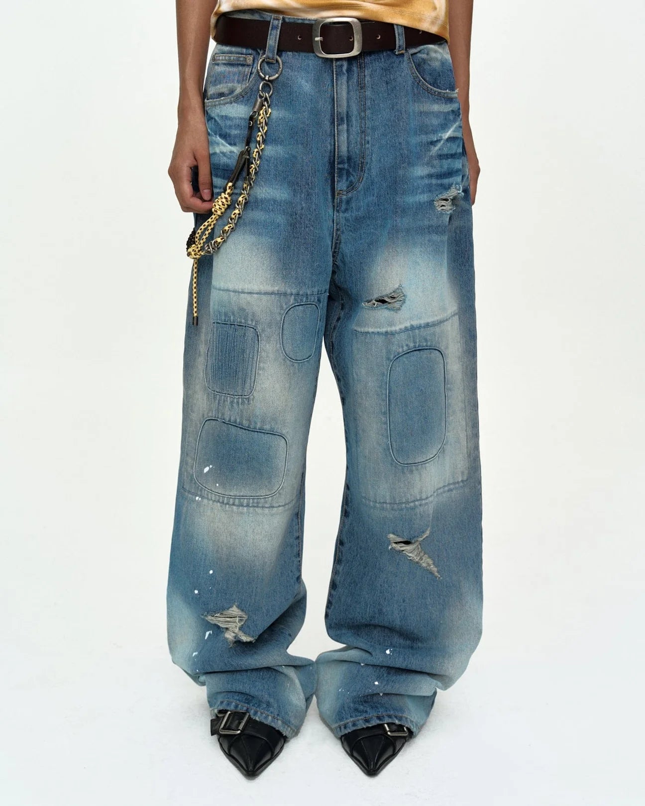 REPAIR LOOSE-FIT JEANS BLUE