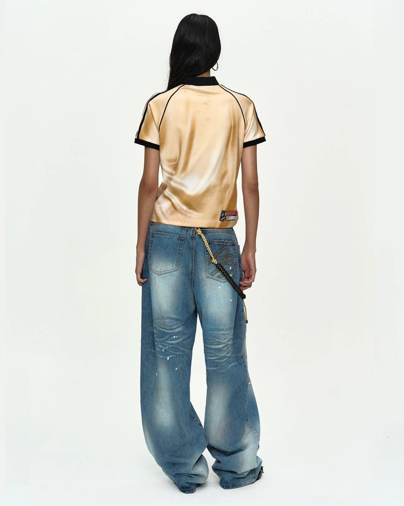 REPAIR LOOSE-FIT JEANS BLUE
