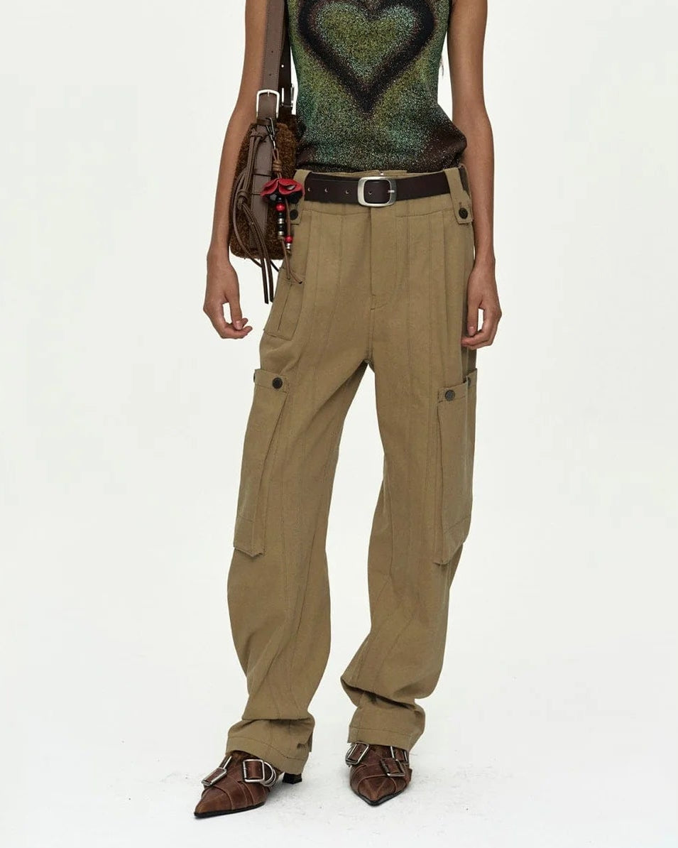 UTILITY CARGO PANTS BEIGE