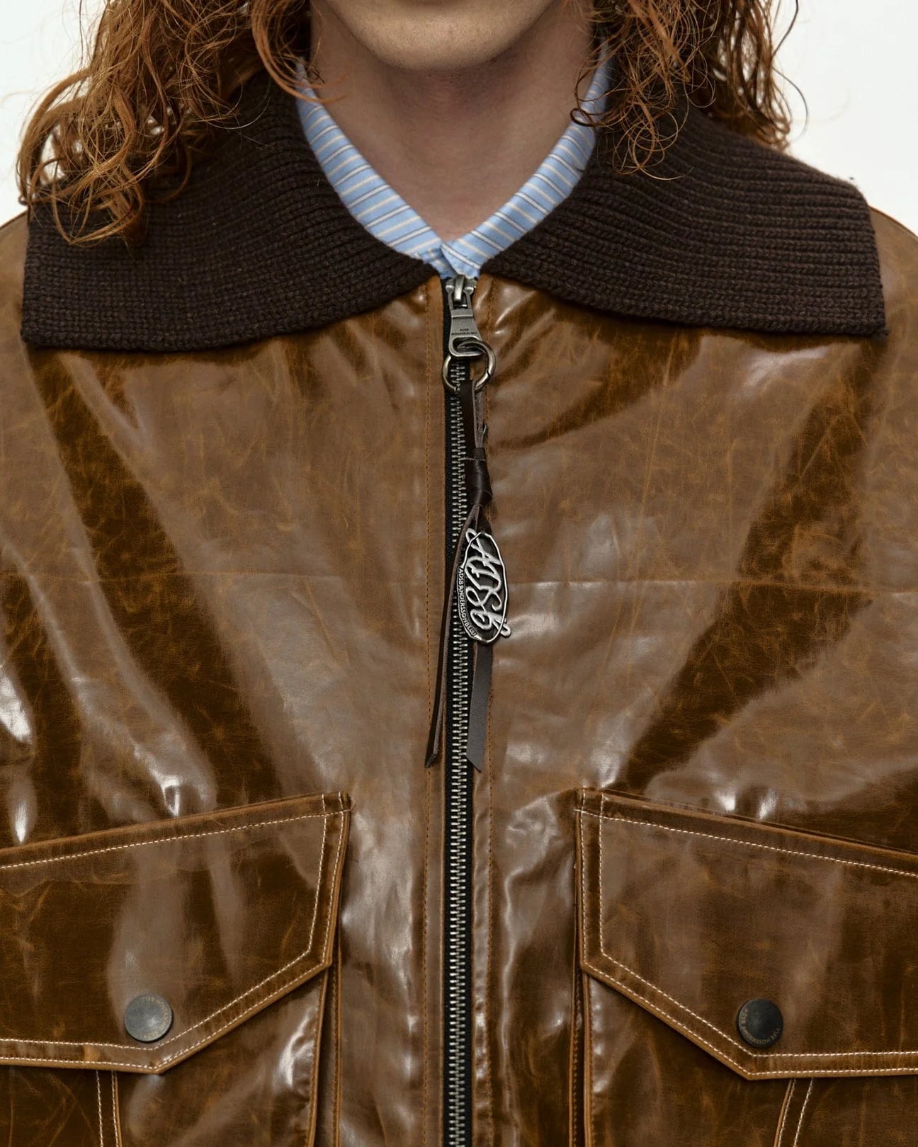 BOMBER JACKET IN BROWN